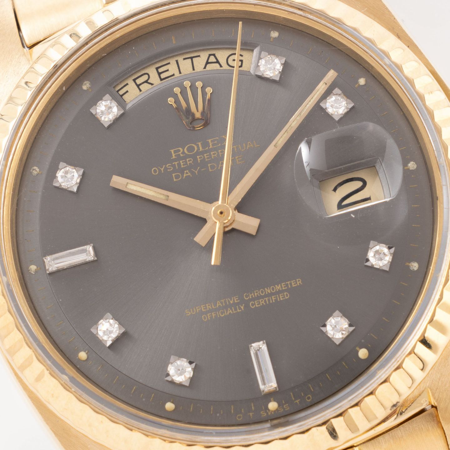 Rolex Day-Date 1803 (1974) - Grey dial 36 mm Yellow Gold case (4/8)