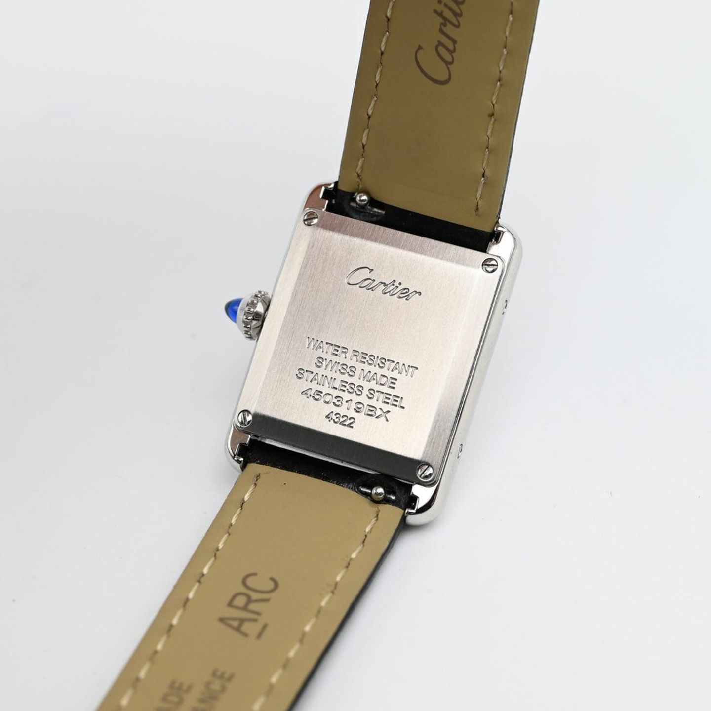 Cartier Tank WSTA0042 (2022) - White dial 30 mm Steel case (7/8)