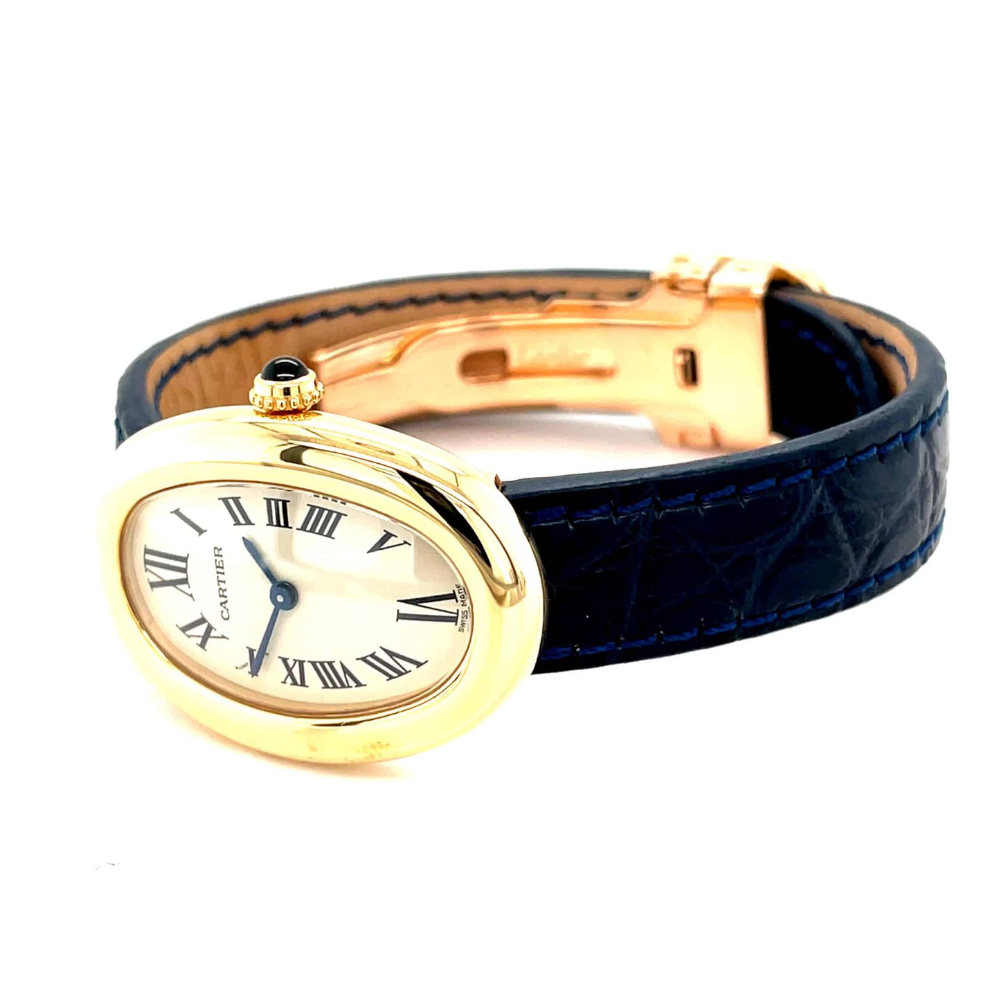 Cartier Baignoire 1954 (Onbekend (willekeurig serienummer)) - Zilver wijzerplaat 31mm Geelgoud (5/8)