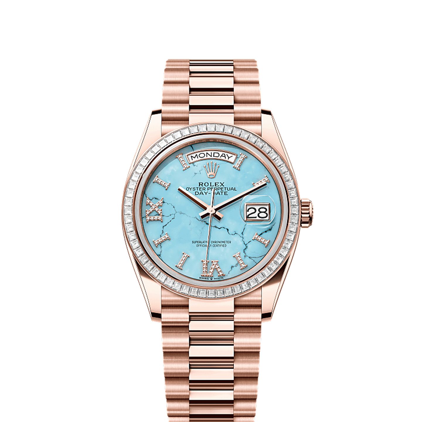 Rolex Day-Date 36 128395TBR (2025) - Blue dial 36 mm Rose Gold case (1/1)