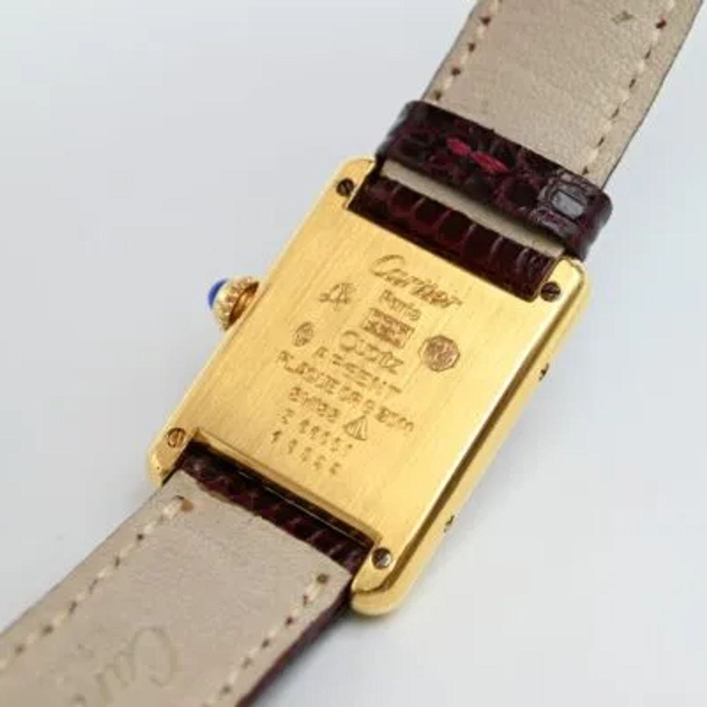 Cartier Tank Vermeil 366001 (Onbekend (willekeurig serienummer)) - Wit wijzerplaat 20mm Zilver (7/8)