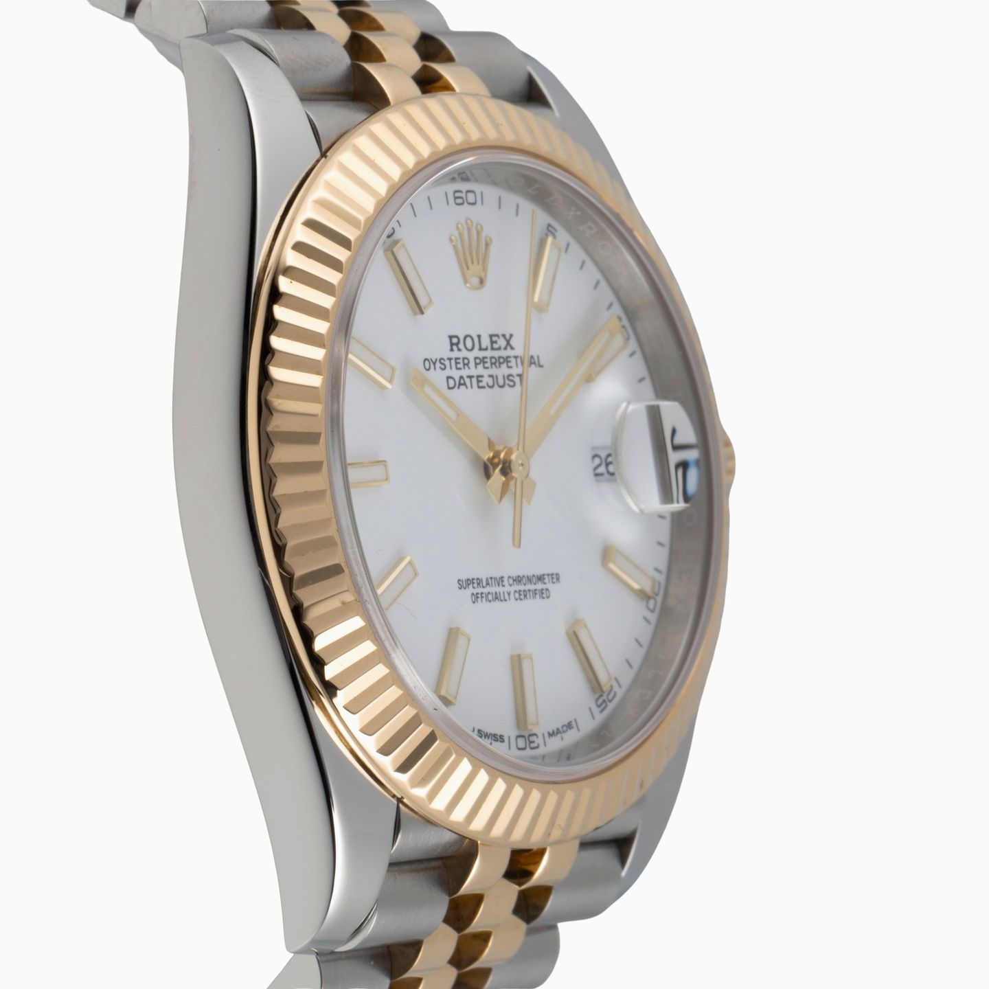 Rolex Datejust 41 126333 (Unknown (random serial)) - White dial 41 mm Gold/Steel case (7/8)