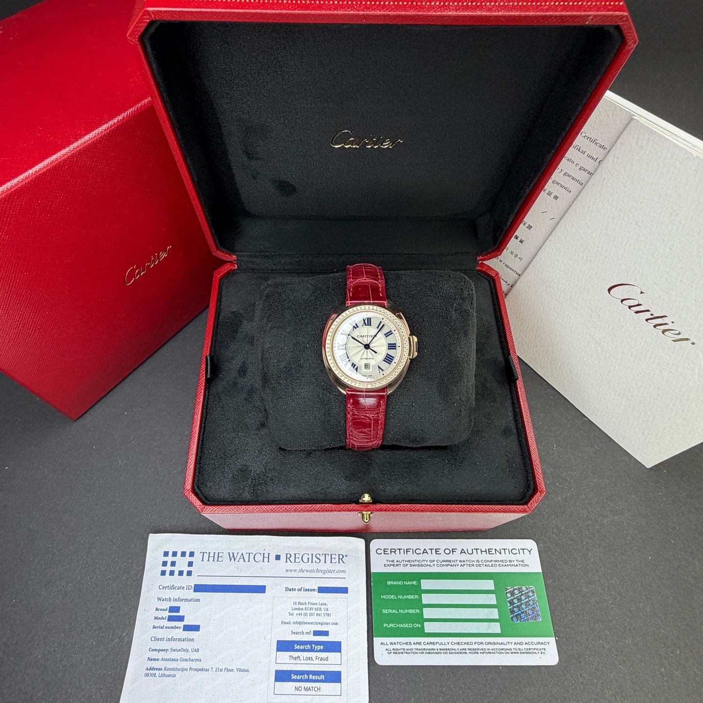 Cartier Clé de Cartier WJCL0016 (2015) - Silver dial 31 mm Rose Gold case (4/8)