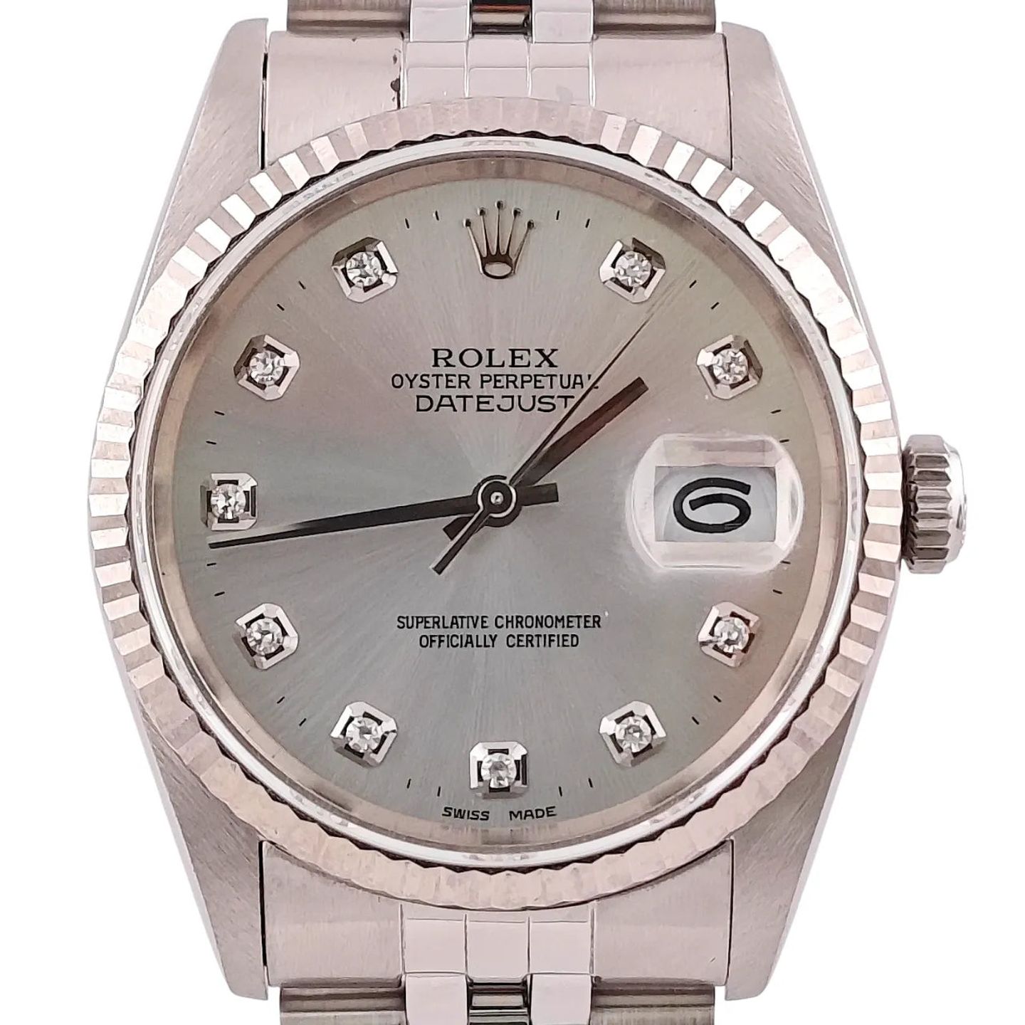 Rolex Datejust 36 16234 (Unknown (random serial)) - Silver dial 36 mm Steel case (2/8)