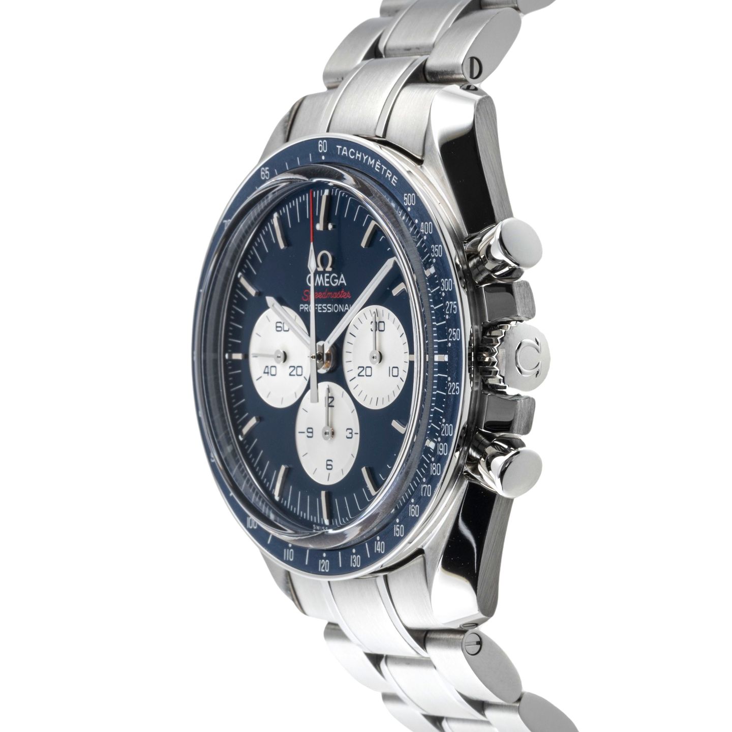 Omega Speedmaster Professional Moonwatch 522.30.42.30.03.001 (Unknown (random serial)) - Blue dial 42 mm Steel case (7/8)