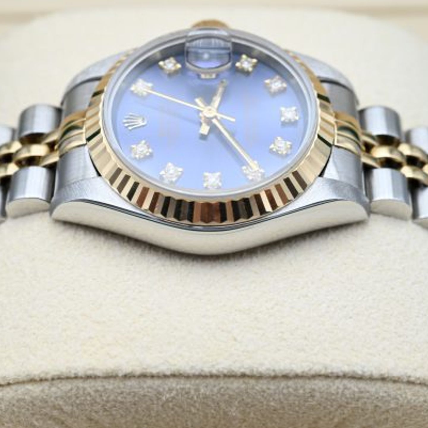 Rolex Lady-Datejust 69173 (1998) - Blauw wijzerplaat 26mm Goud/Staal (4/8)