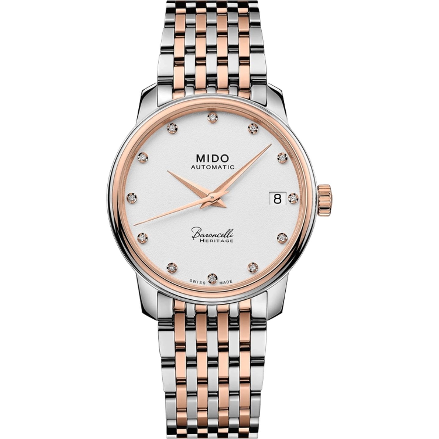 Mido Baroncelli M027.207.22.016.00 (2026) - Silver dial 33 mm Gold/Steel case (1/1)