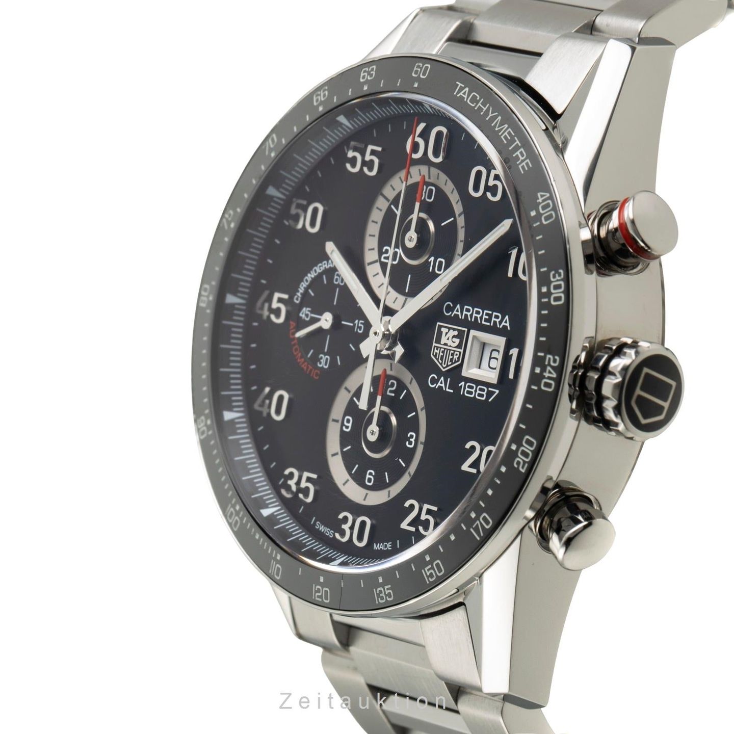 TAG Heuer Carrera Calibre 1887 CAR2A10.BA0799 (Unknown (random serial)) - Black dial 43 mm Steel case (5/8)