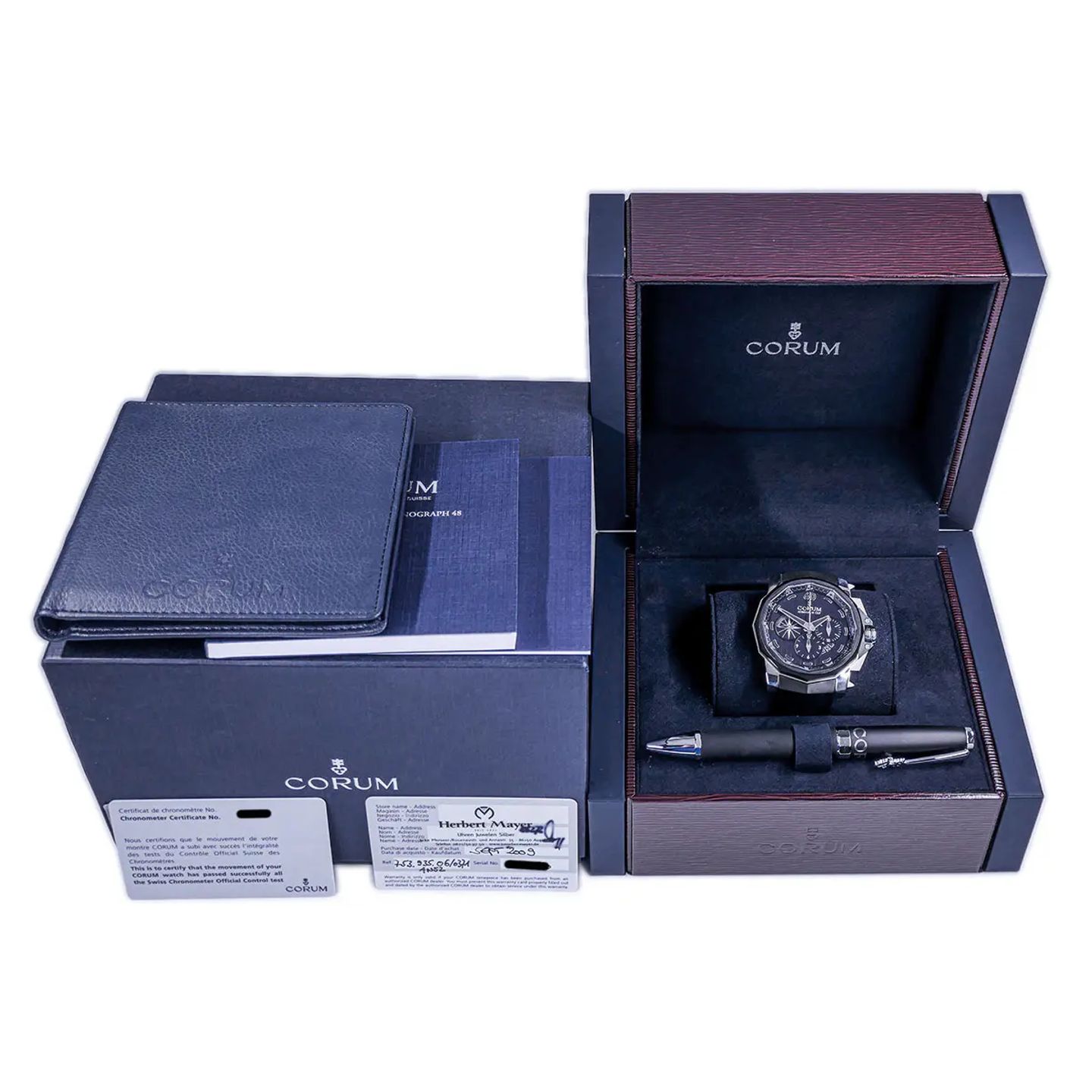 Corum Admiral's Cup Challenger 753.935.06/0371 AN52 (2009) - Zwart wijzerplaat 49mm Titanium (8/8)