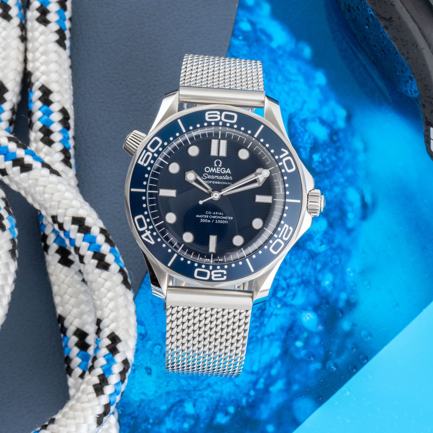 Omega Seamaster Diver 300 M 210.30.42.20.03.002 (Onbekend (willekeurig serienummer)) - Blauw wijzerplaat 42mm Staal (1/8)