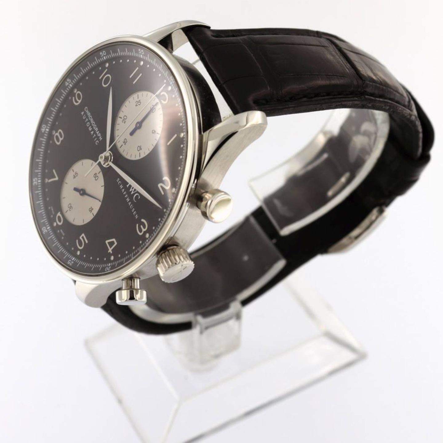 IWC Portuguese Chronograph IW371404 (2019) - Black dial 41 mm Steel case (2/6)