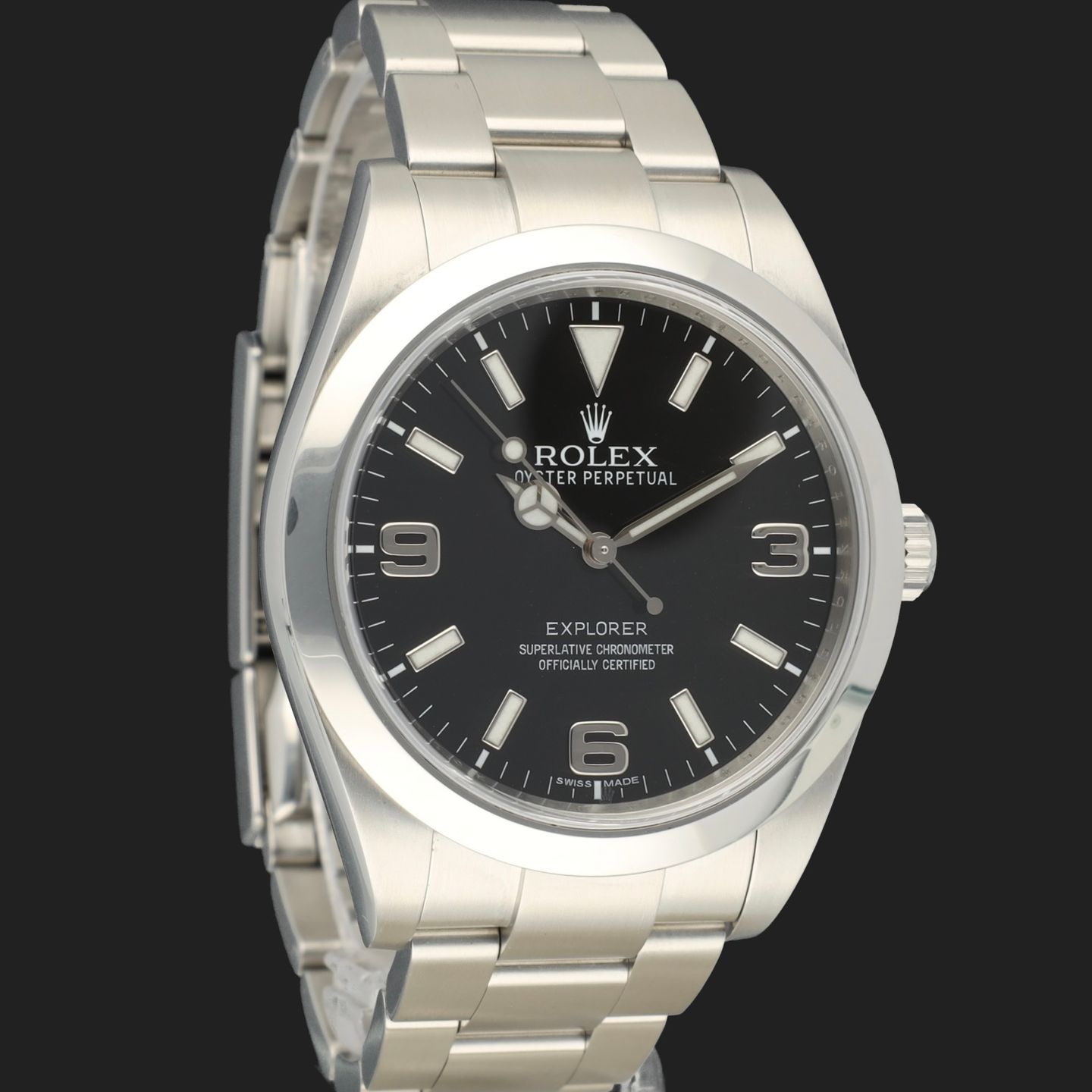 Rolex Explorer 214270 (2011) - Black dial 39 mm Steel case (4/8)