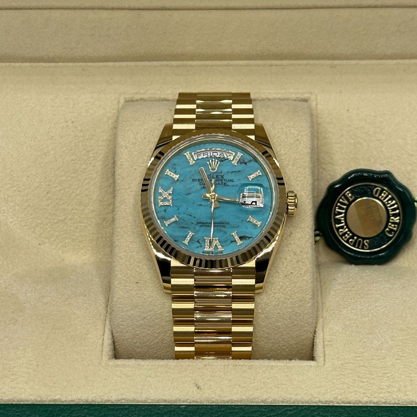 Rolex Day-Date 36 128238 (2024) - Blauw wijzerplaat 36mm Geelgoud (5/8)