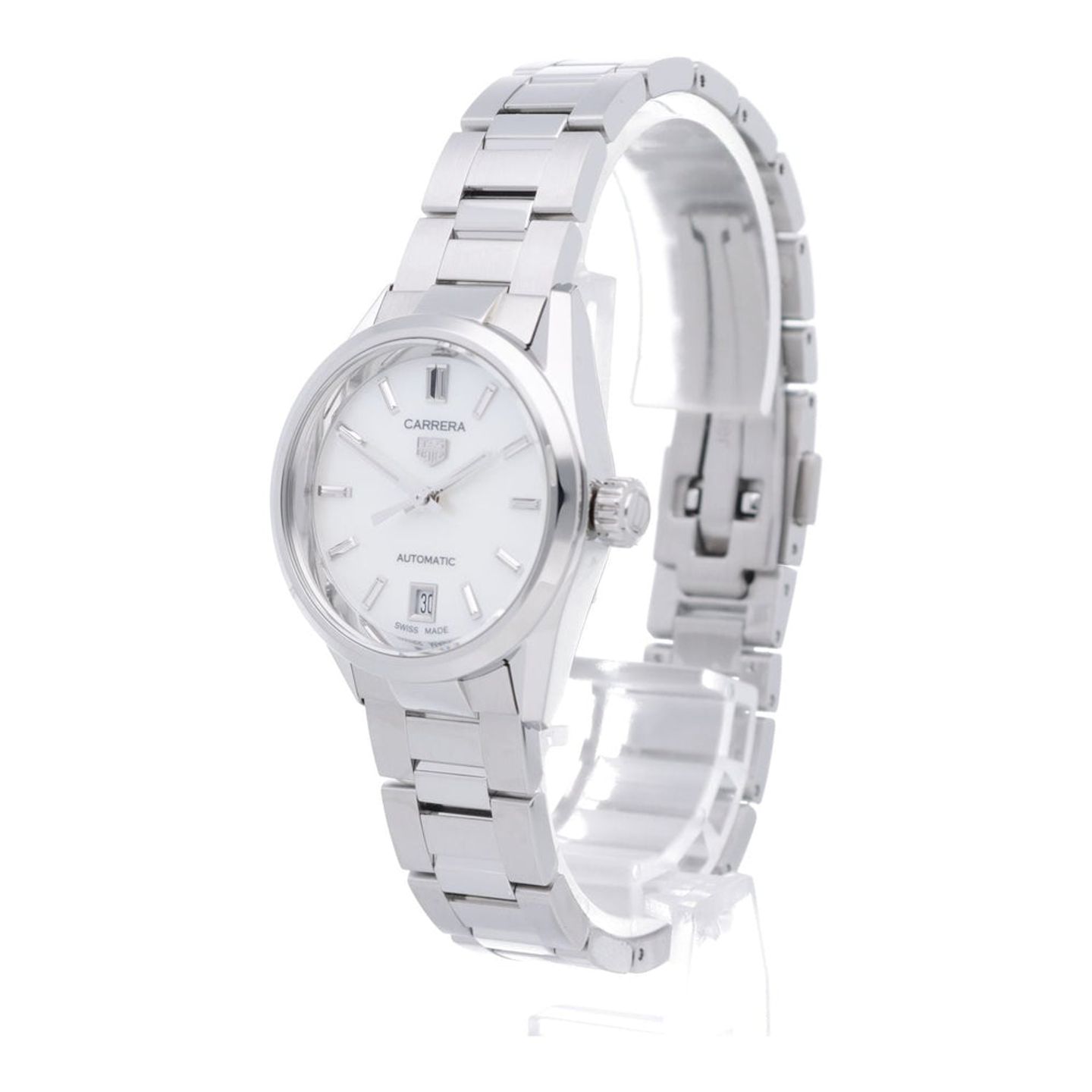 TAG Heuer Carrera Lady WBN2410.BA0621 (2024) - White dial 29 mm Steel case (2/7)