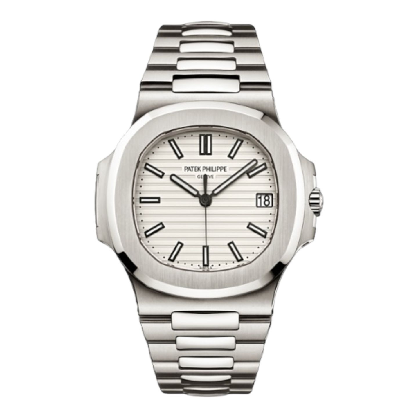 Patek Philippe Nautilus 5711/1A-011 (2015) - Wit wijzerplaat 38mm Staal (1/1)