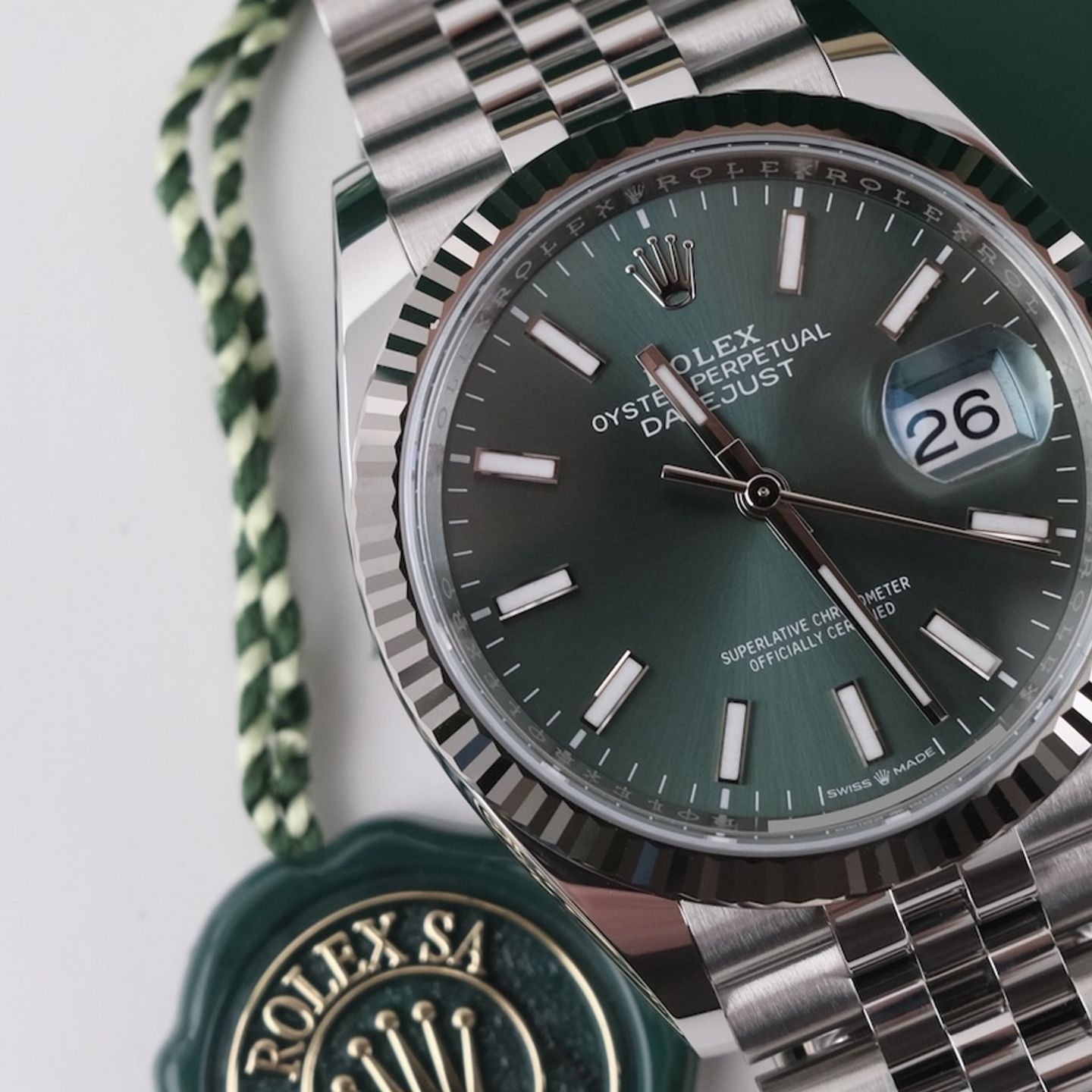 Rolex Datejust 36 126234 (2026) - Green dial 36 mm Steel case (4/8)