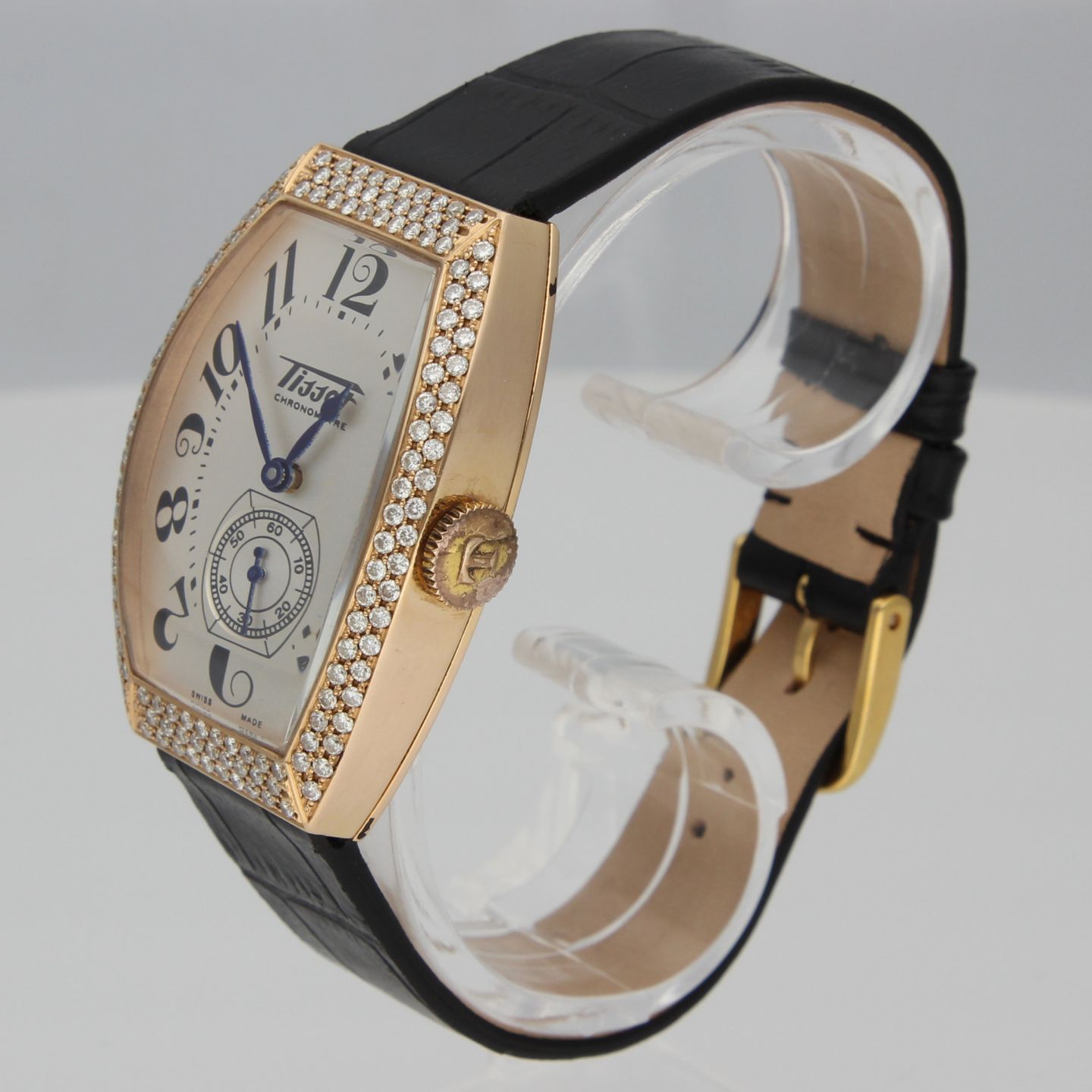 Tissot Chronometre H699 (2002) - Zilver wijzerplaat 35mm Geelgoud (5/8)