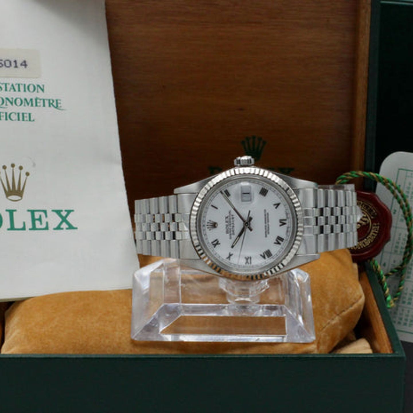 Rolex Datejust 36 16014 (1987) - Wit wijzerplaat 36mm Staal (3/7)