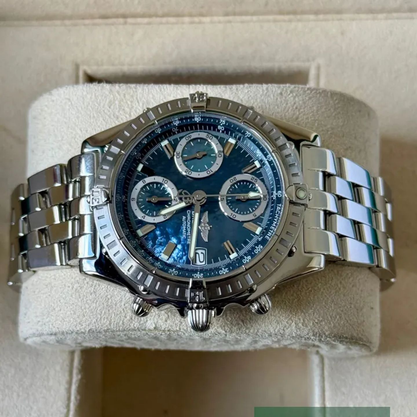 Breitling Chronomat A13352 (2003) - Blue dial 39 mm Steel case (4/7)