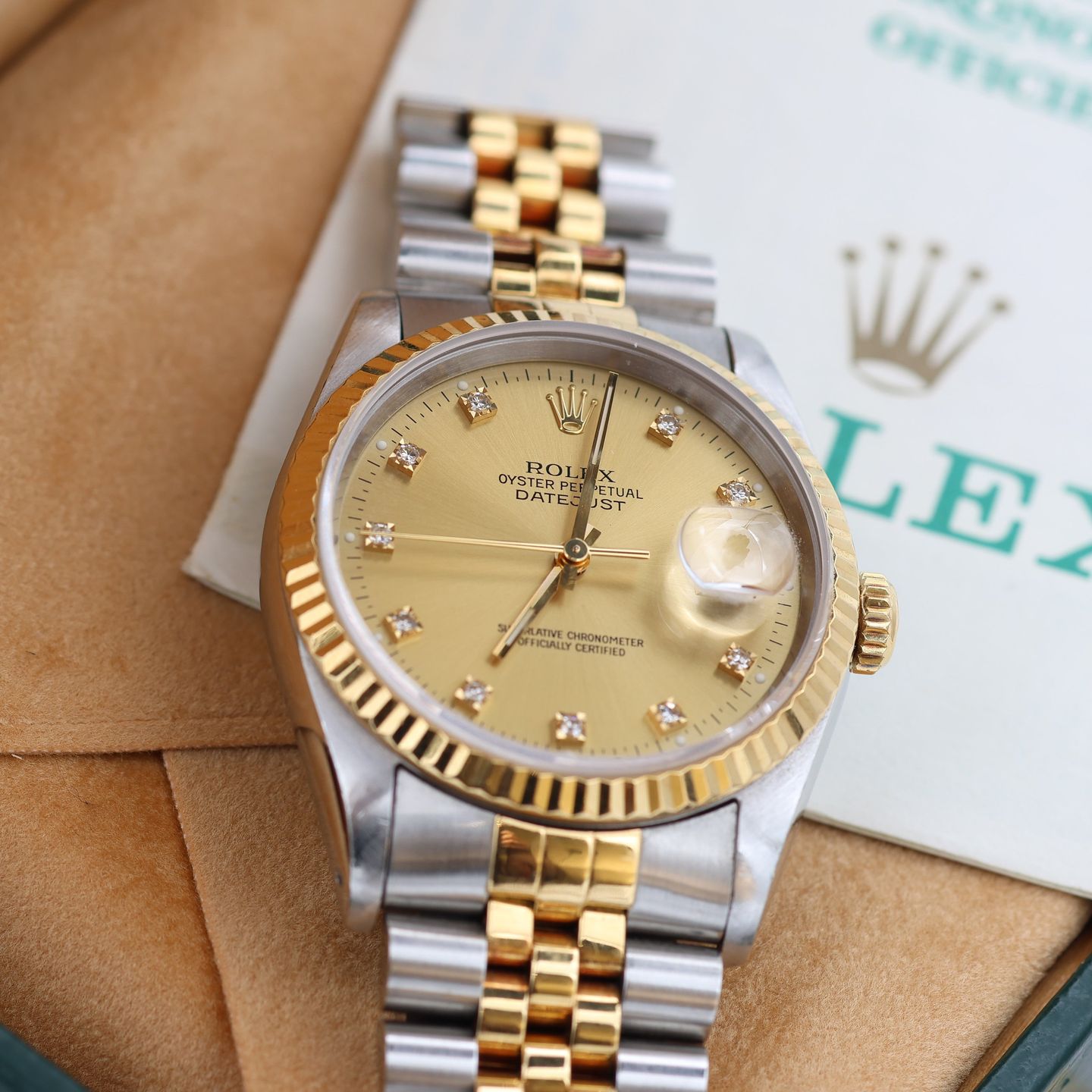 Rolex Datejust 36 16233G (Onbekend (willekeurig serienummer)) - 36mm Goud/Staal (4/8)
