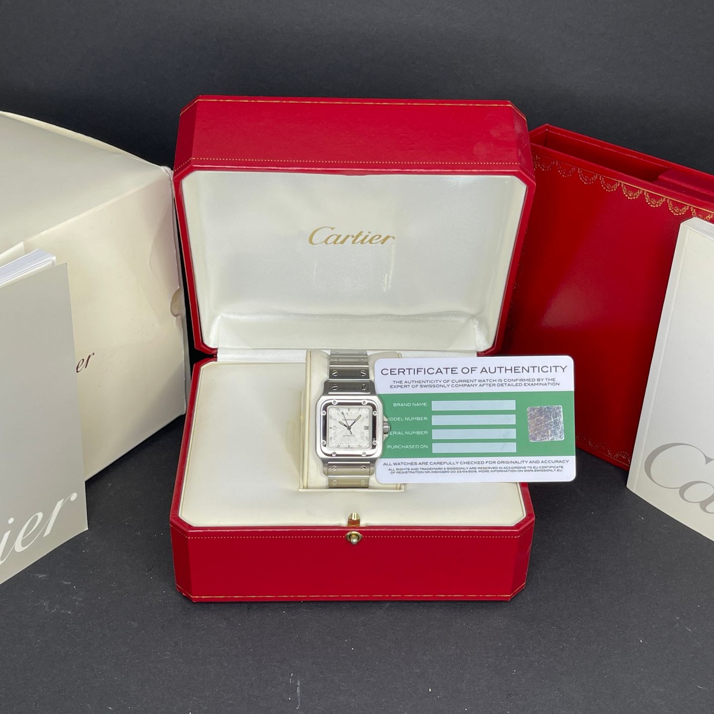 Cartier Santos Galbée 2319 (Unknown (random serial)) - Silver dial 29 mm Steel case (2/8)