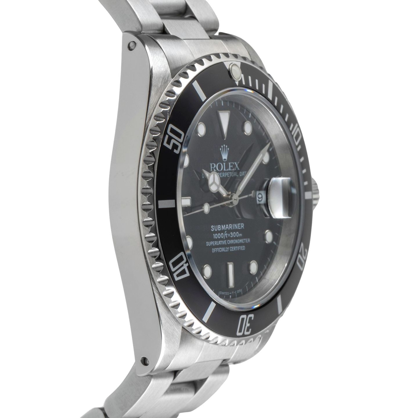 Rolex Submariner Date 16610 (1997) - Zwart wijzerplaat 40mm Staal (7/8)