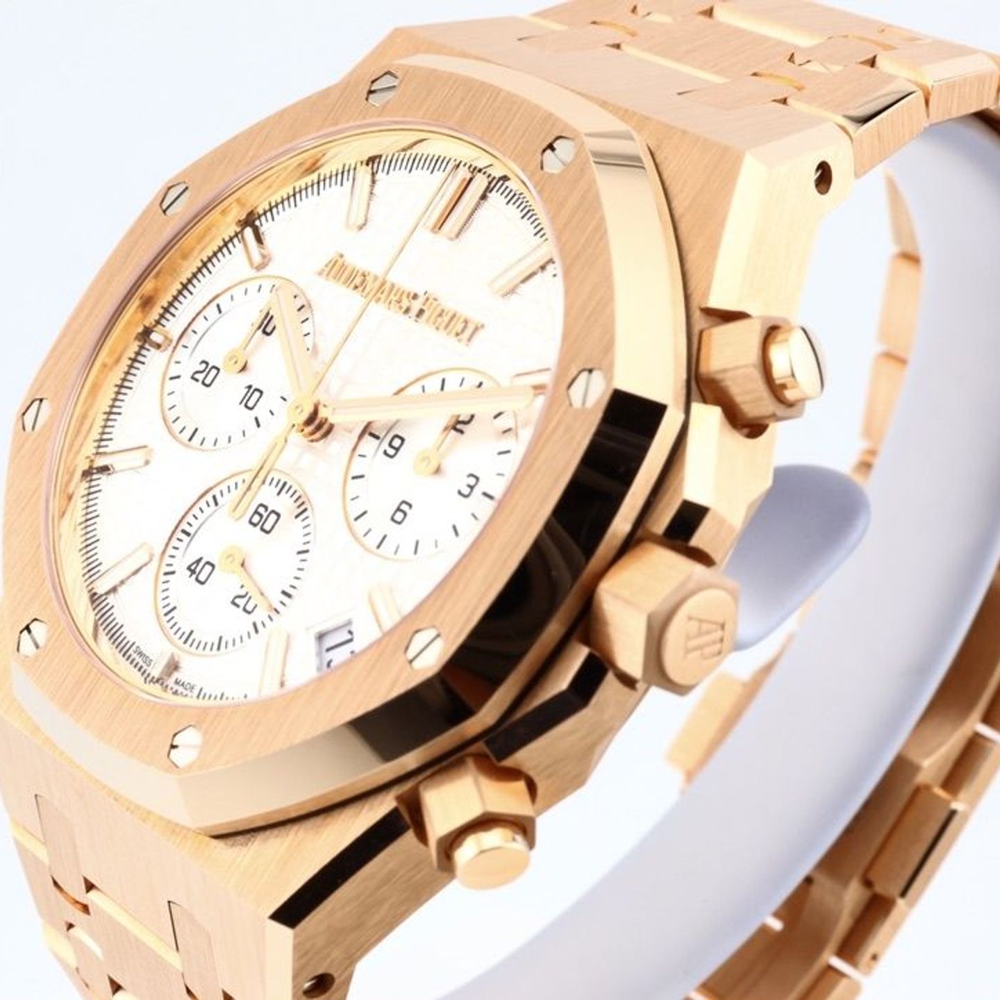 Audemars Piguet Royal Oak Chronograph 26240OR.OO.1320OR.03 (2022) - Zilver wijzerplaat 41mm Roségoud (7/24)