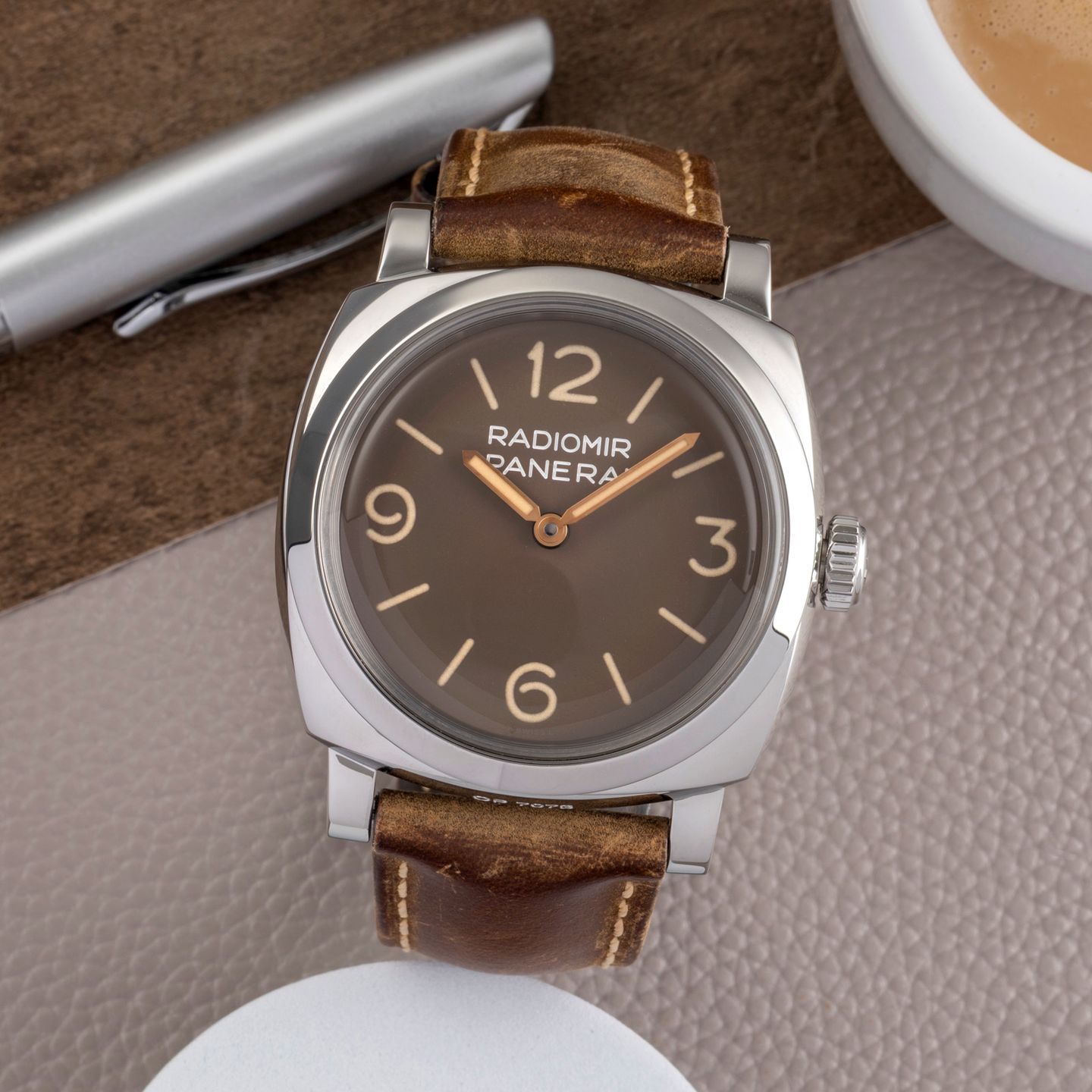 Panerai Special Editions PAM00662 (Unknown (random serial)) - Brown dial 47 mm Steel case (1/8)