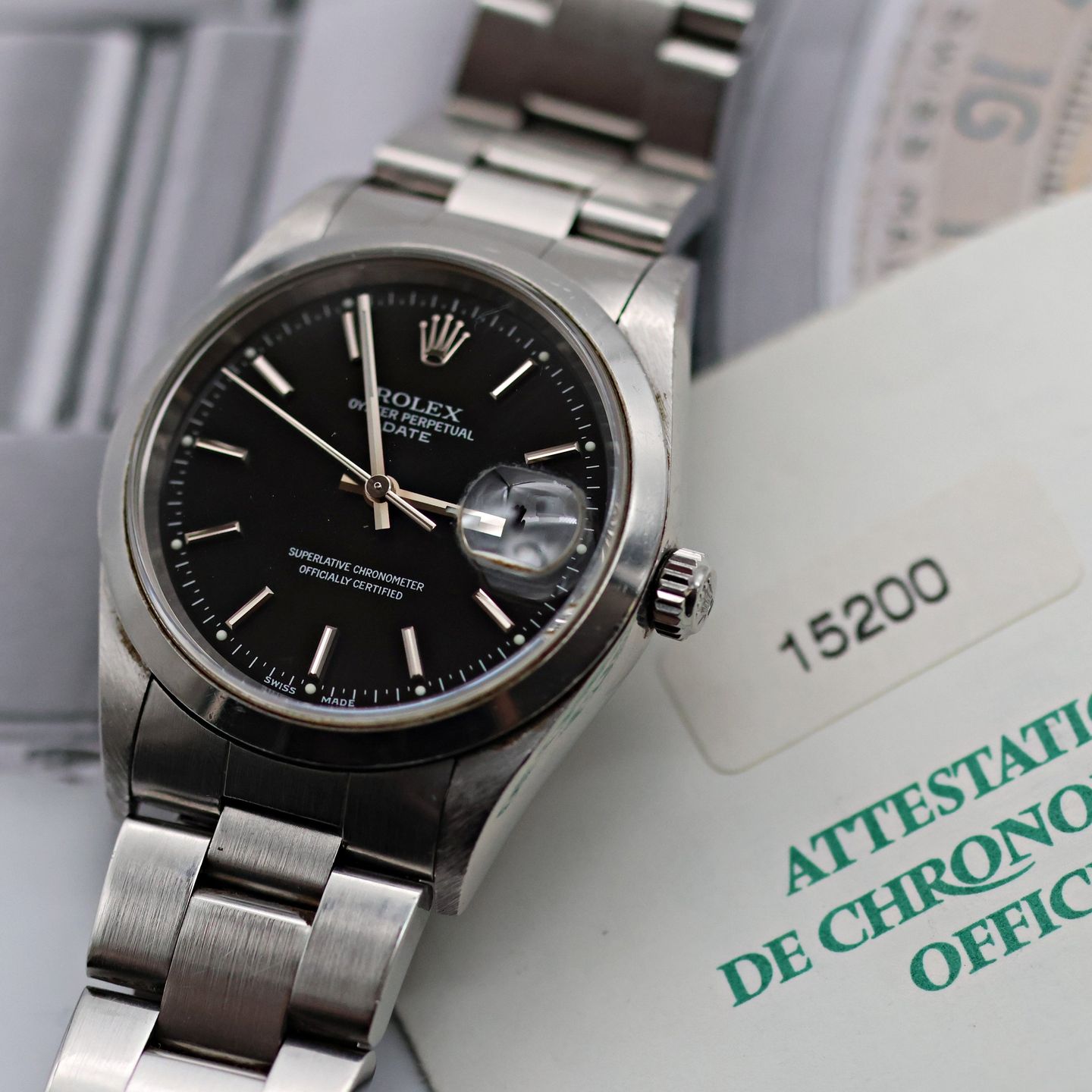 Rolex Oyster Perpetual Date 15200 (Unknown (random serial)) - 34 mm Steel case (5/8)
