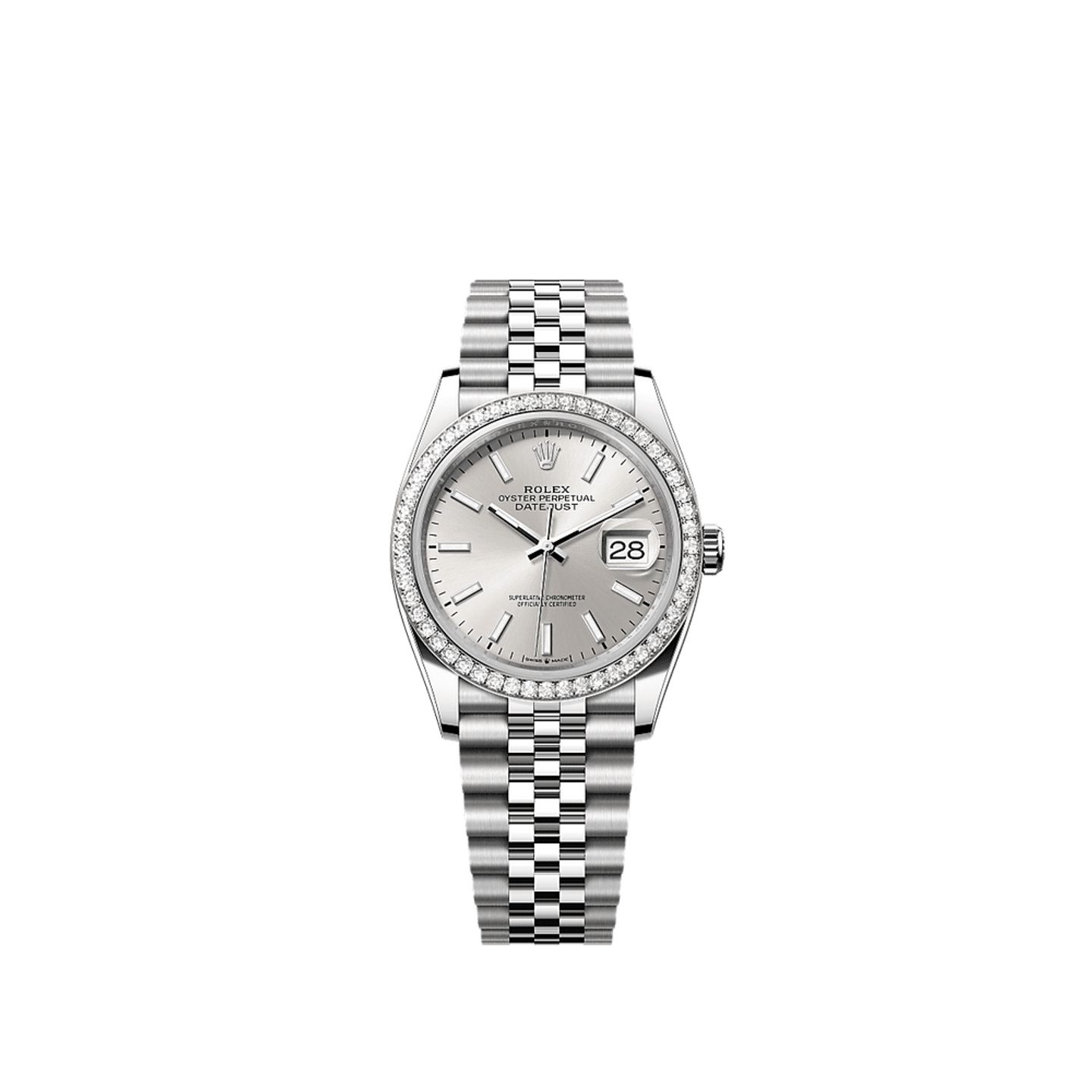 Rolex Datejust 36 126284RBR (2025) - Zilver wijzerplaat 36mm Staal (1/1)