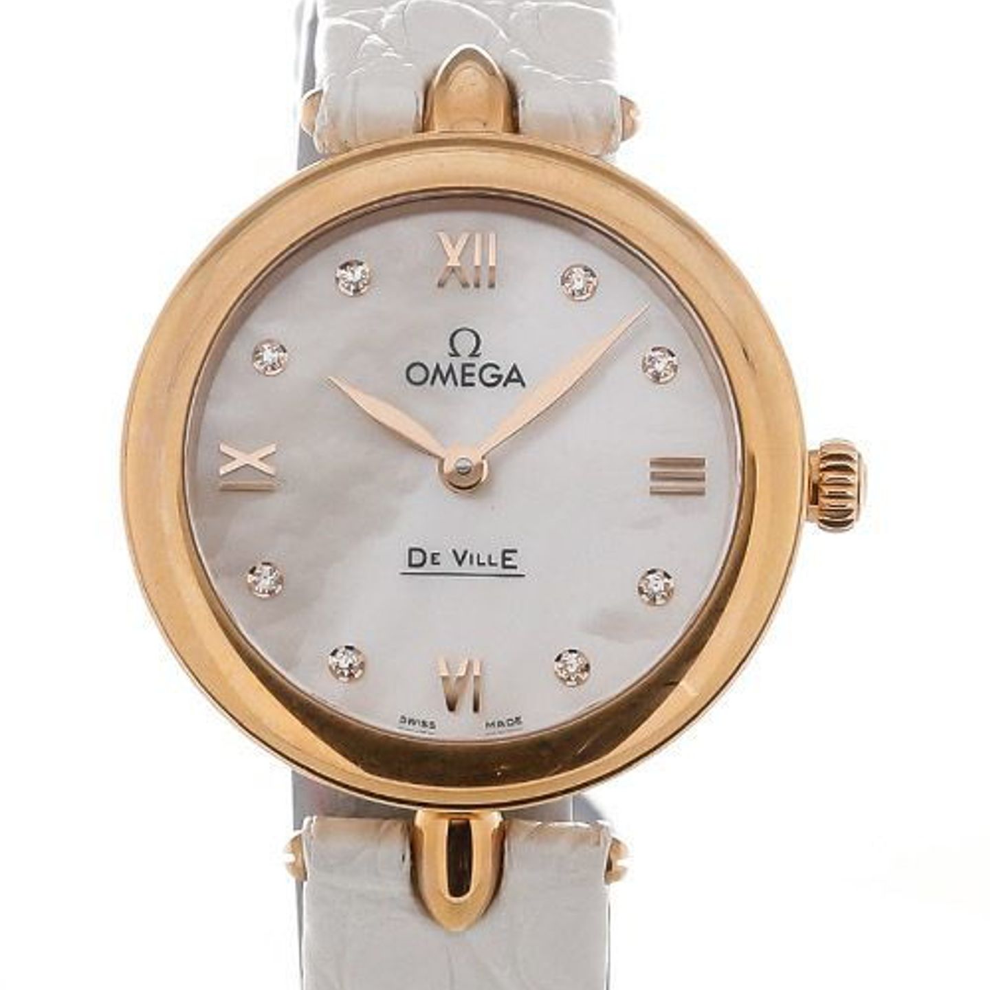 Omega De Ville Prestige 424.53.27.60.55.002 (2025) - Parelmoer wijzerplaat 27mm Roodgoud (1/4)