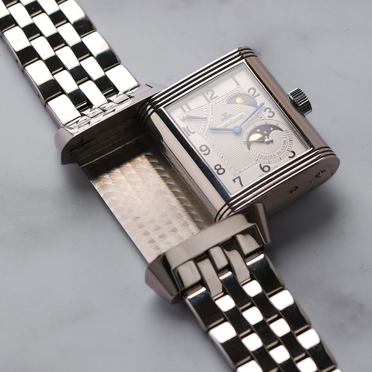Jaeger-LeCoultre Grande Reverso 240.8.27 (Onbekend (willekeurig serienummer)) - Zilver wijzerplaat 30mm Staal (6/6)