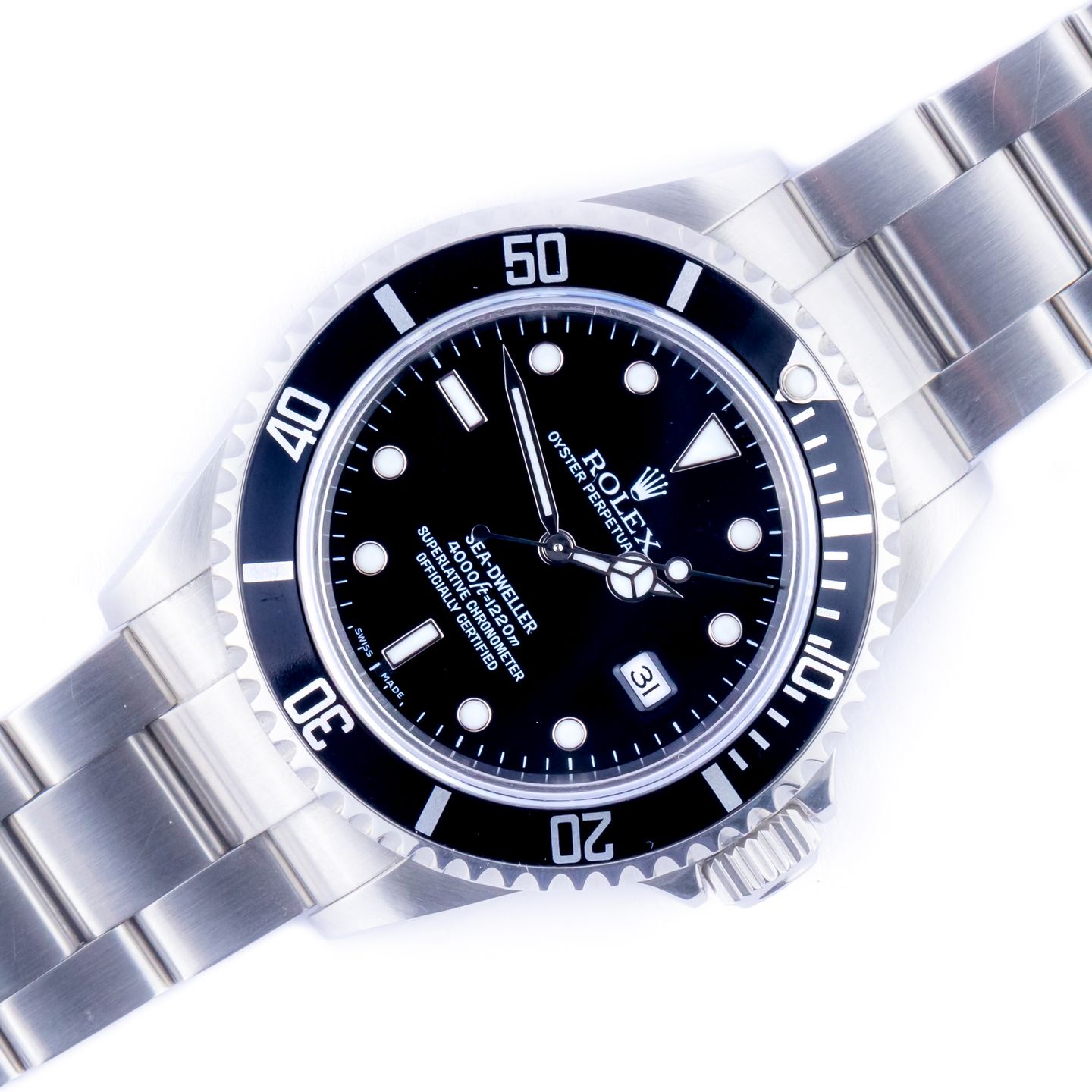 Rolex Sea-Dweller 4000 16600 (2007) - Zwart wijzerplaat 40mm Staal (1/8)