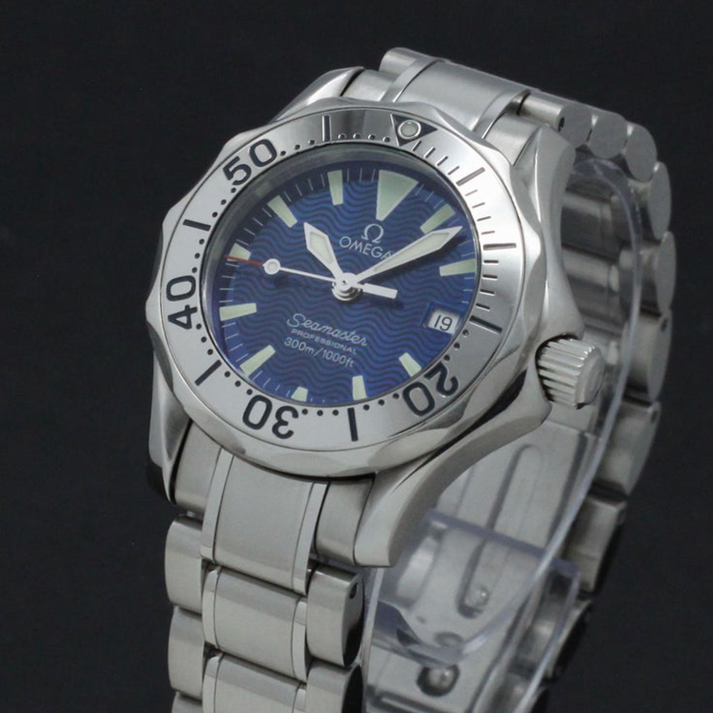 Omega Seamaster Diver 300 M 2285.80.00 (1998) - Blauw wijzerplaat 28mm Staal (7/7)