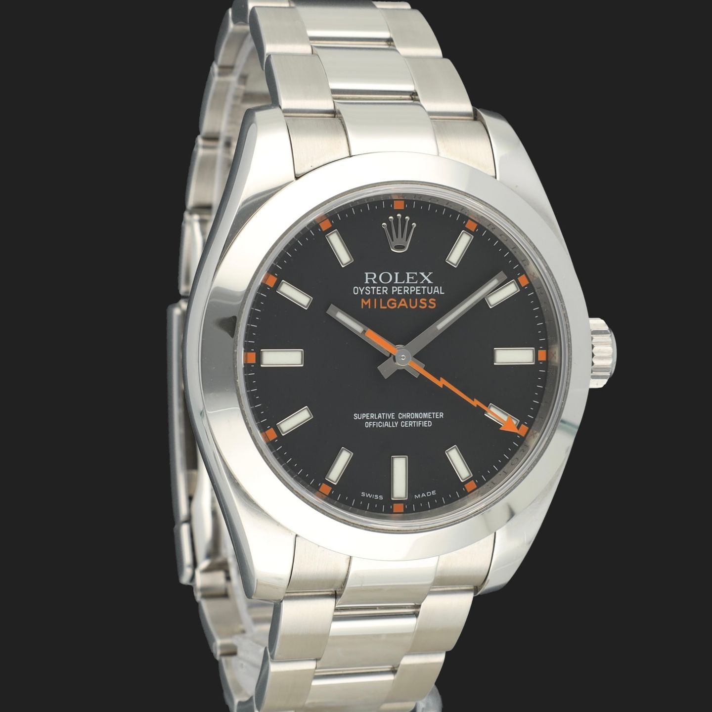 Rolex Milgauss 116400 (2009) - Zwart wijzerplaat 40mm Staal (4/8)