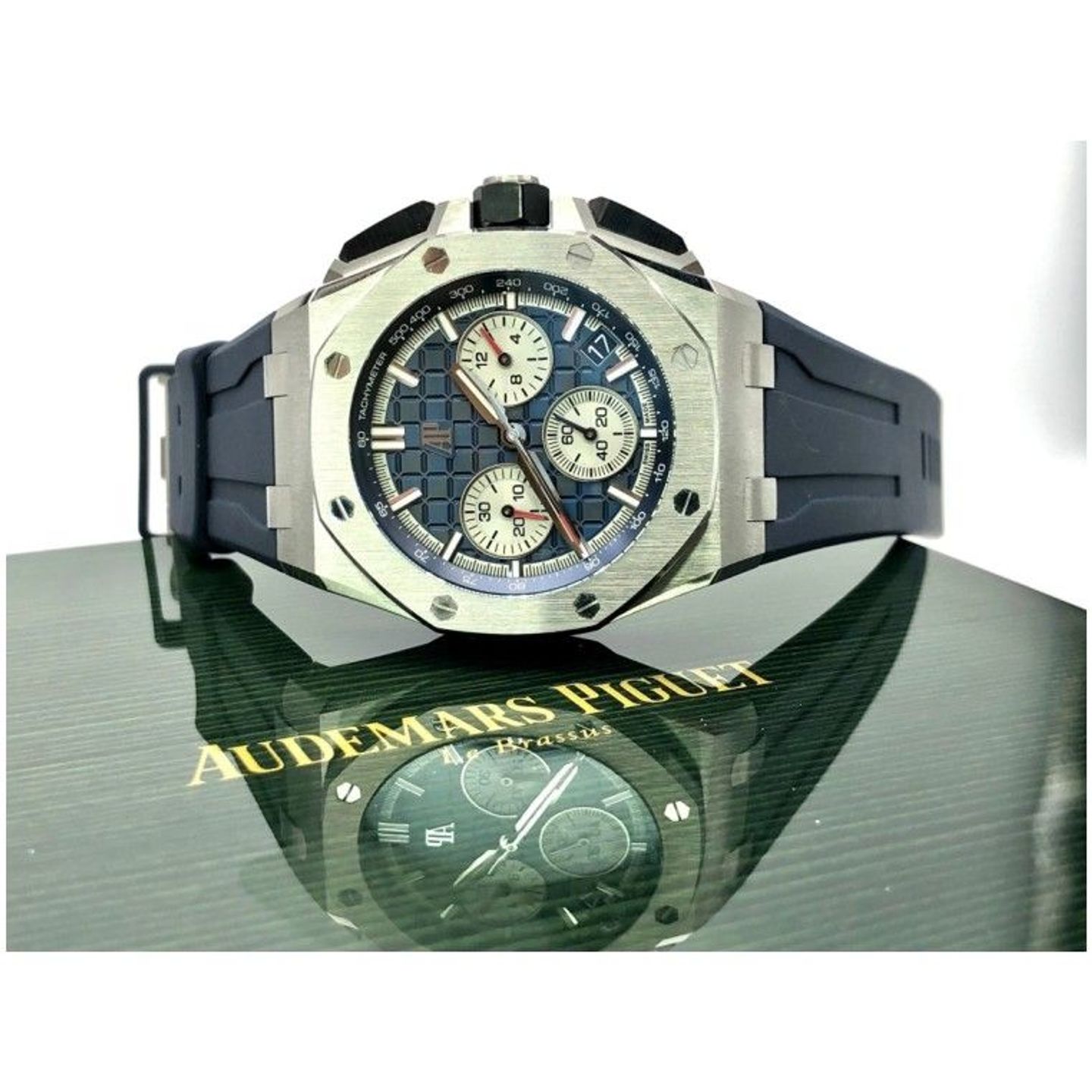 Audemars Piguet Royal Oak Offshore 26420TI.OO.A027CA.01 (2021) - Blauw wijzerplaat 43mm Titanium (3/5)