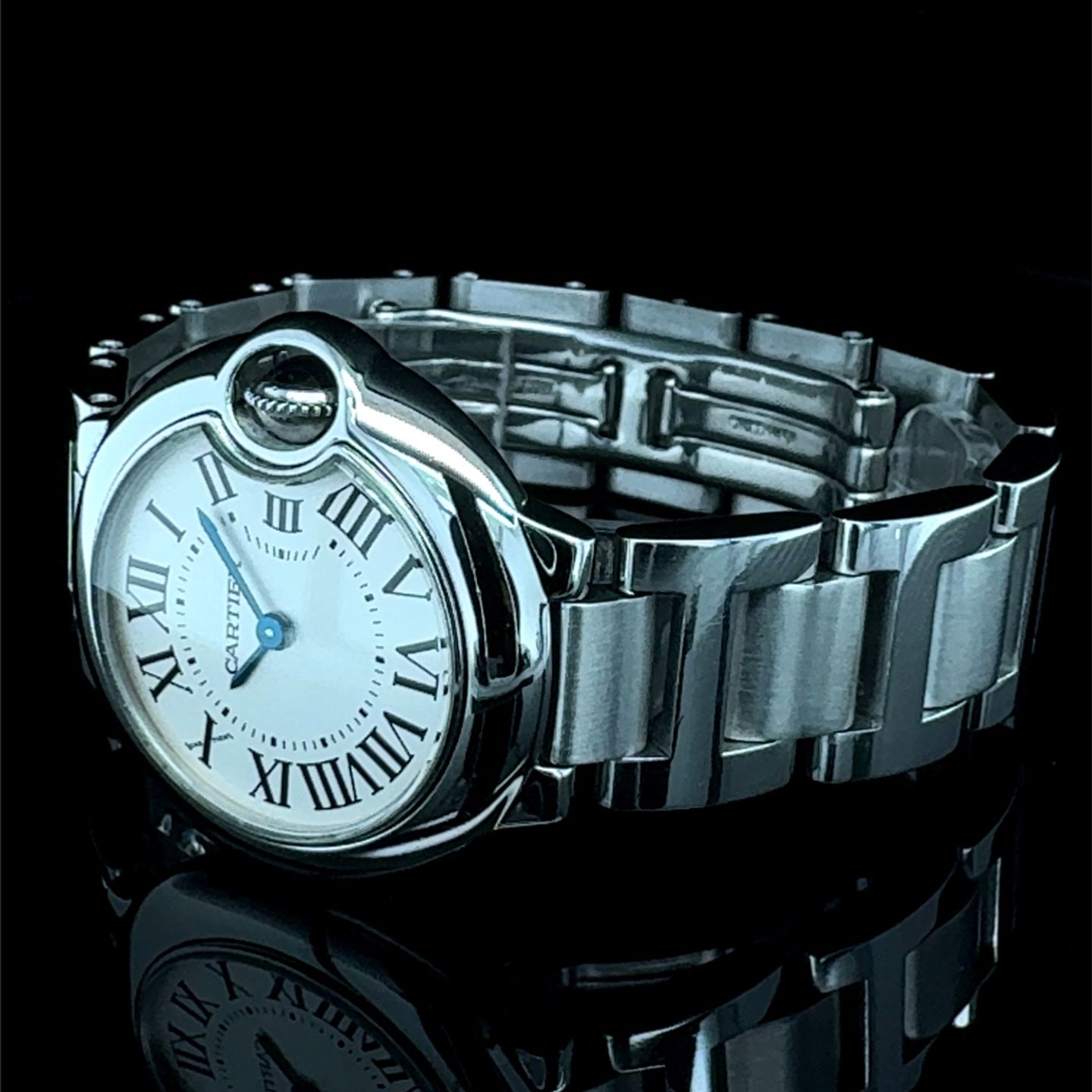 Cartier Ballon Bleu 28mm 3009 (2011) - White dial 28 mm Steel case (7/8)