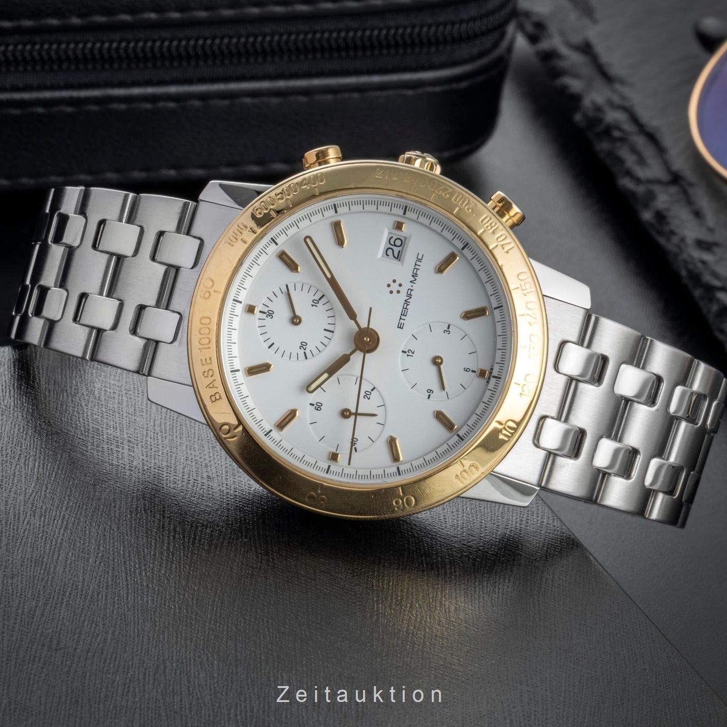 Eterna Kontiki 674.1501.47S (1995) - White dial 39 mm Gold/Steel case (2/8)