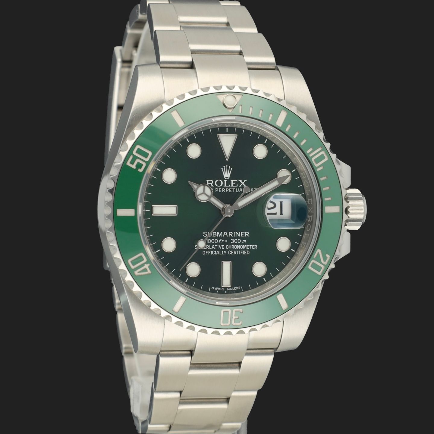 Rolex Submariner Date 116610LV (2016) - Green dial 40 mm Steel case (4/8)
