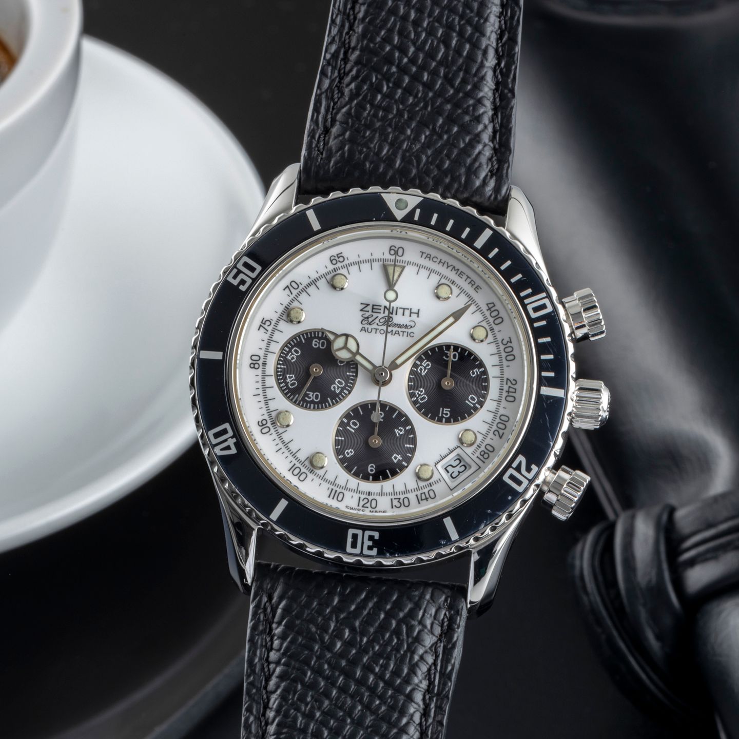 Zenith El Primero Chronograph 02.2310.400 (1995) - Wit wijzerplaat 40mm Staal (3/8)
