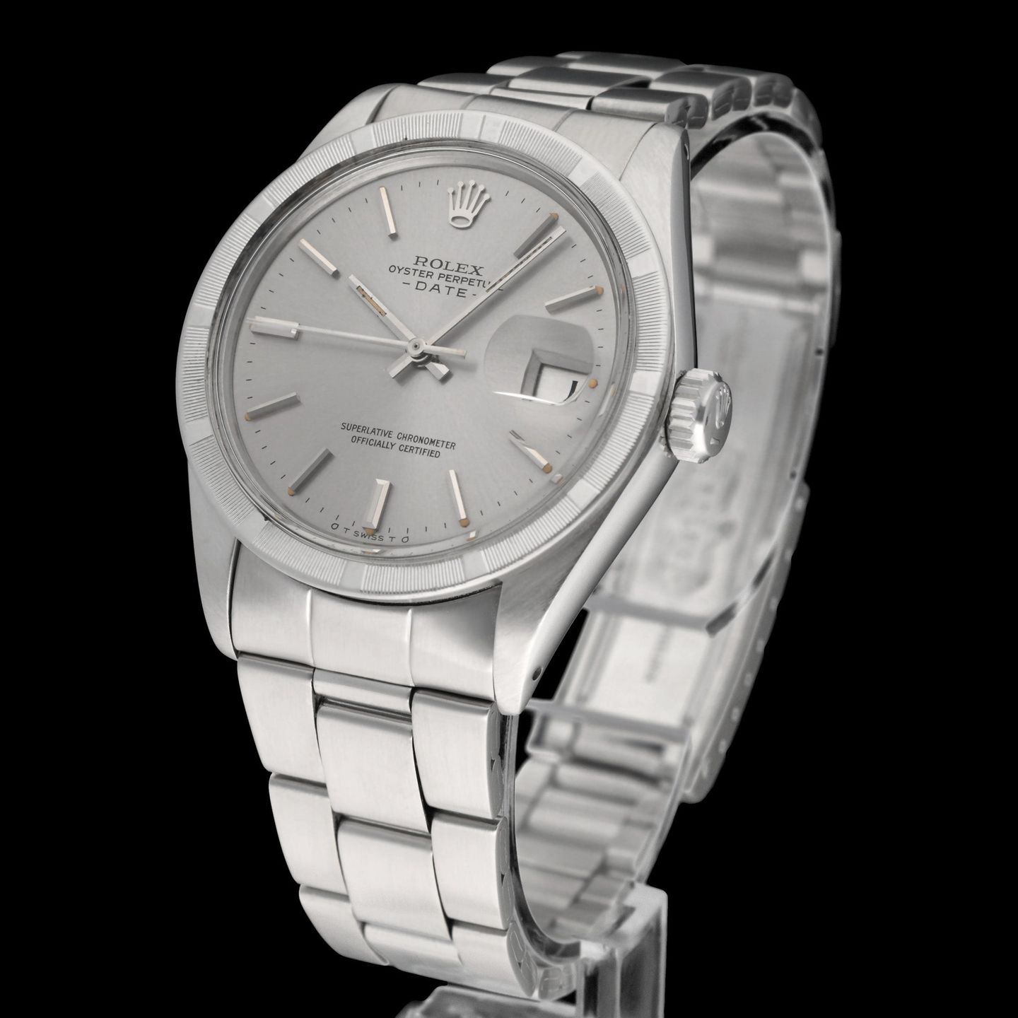 Rolex Oyster Perpetual Date 1501 (1974) - Zilver wijzerplaat 34mm Staal (2/7)