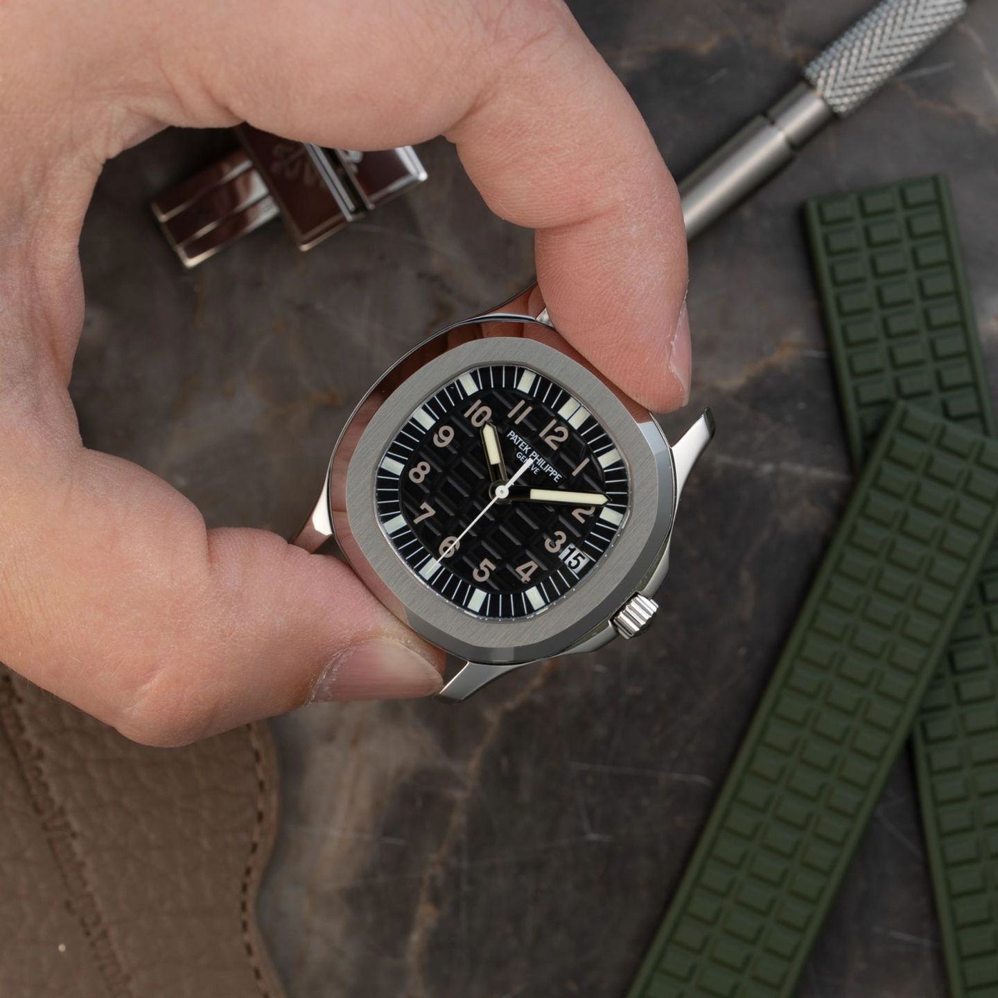Patek Philippe Aquanaut 5066 (2006) - Zwart wijzerplaat 37mm (5/6)