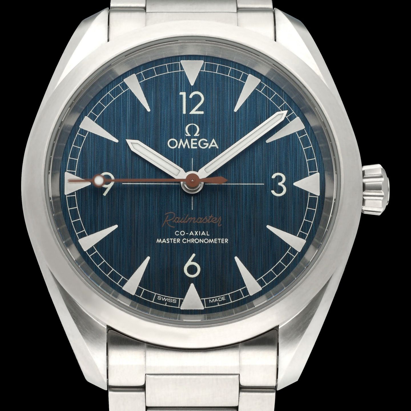Omega Seamaster Railmaster 220.10.40.20.03.001 (2019) - Blue dial 40 mm Steel case (1/8)