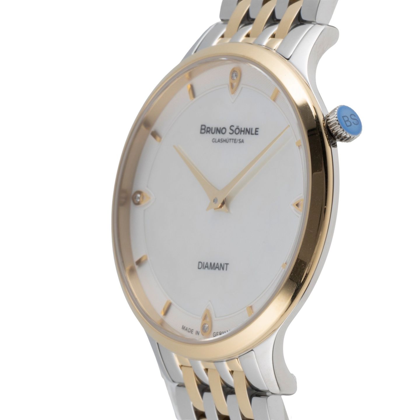 Bruno Söhnle Bologna 17-23213-292 (2025) - Wit wijzerplaat 35mm Goud/Staal (6/8)