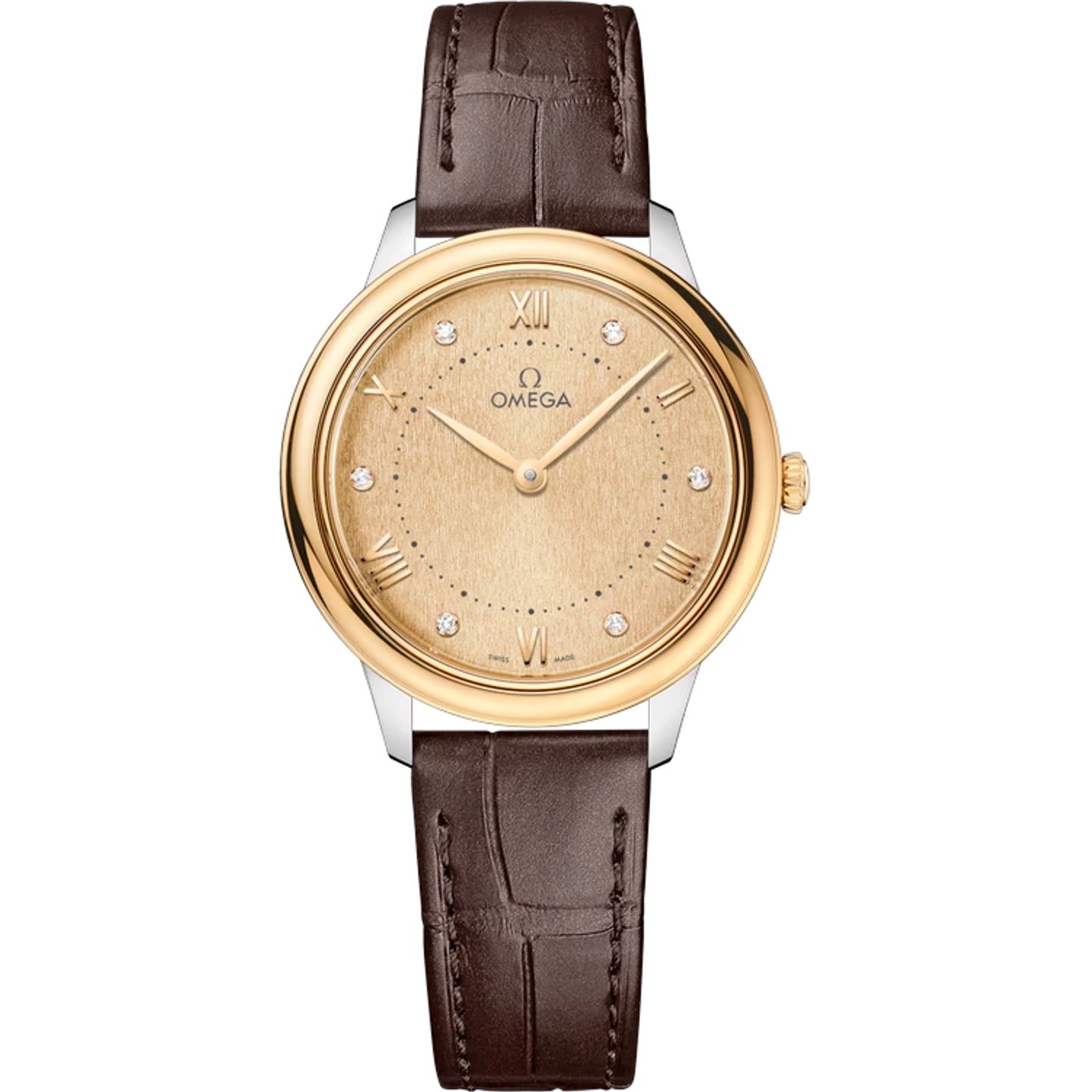 Omega De Ville 434.23.30.60.58.001 (2025) - Champagne dial 30 mm Gold/Steel case (1/1)