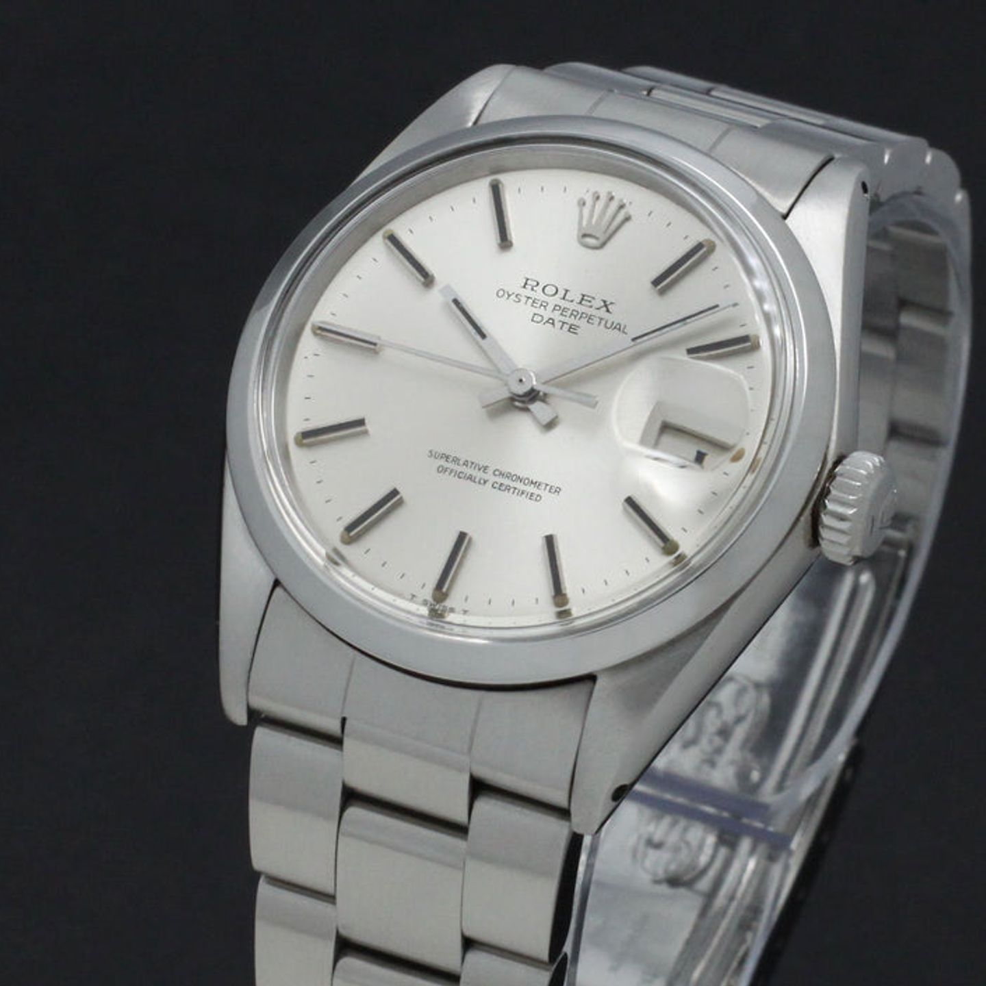 Rolex Oyster Perpetual Date 1500 (1970) - Zilver wijzerplaat 34mm Staal (6/7)