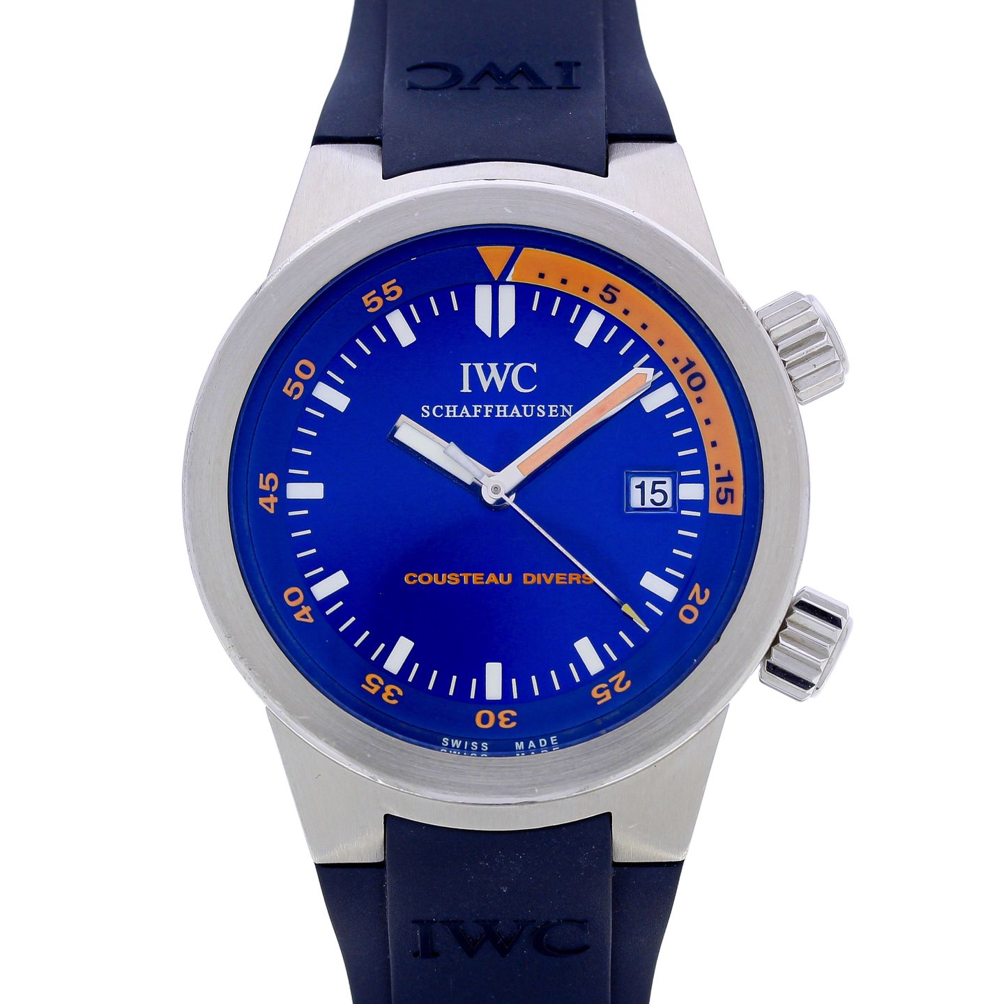 IWC Aquatimer Automatic IW354806 (2005) - Blauw wijzerplaat 42mm Staal (1/7)