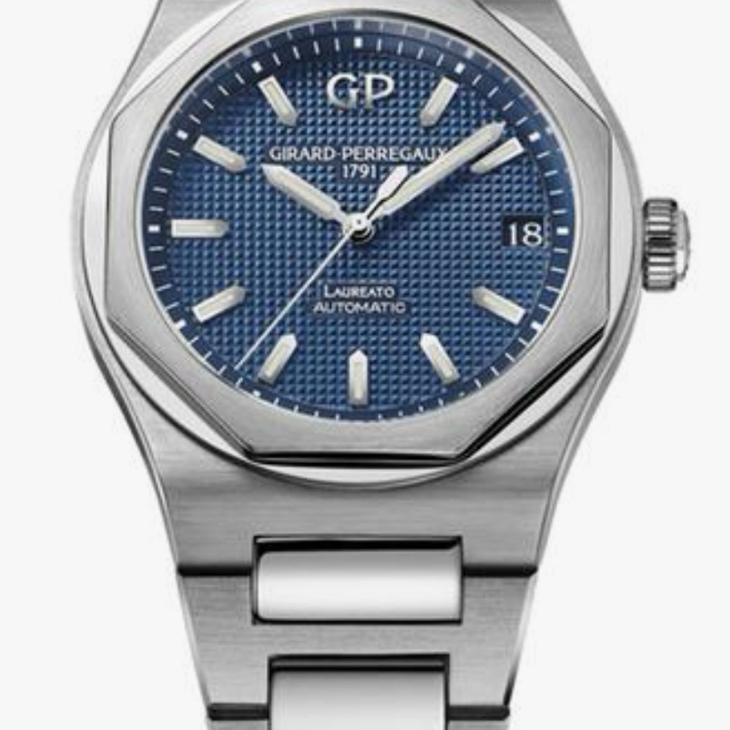 Girard-Perregaux Laureato 81010-11-431-11A (2024) - Blauw wijzerplaat 42mm Staal (1/1)