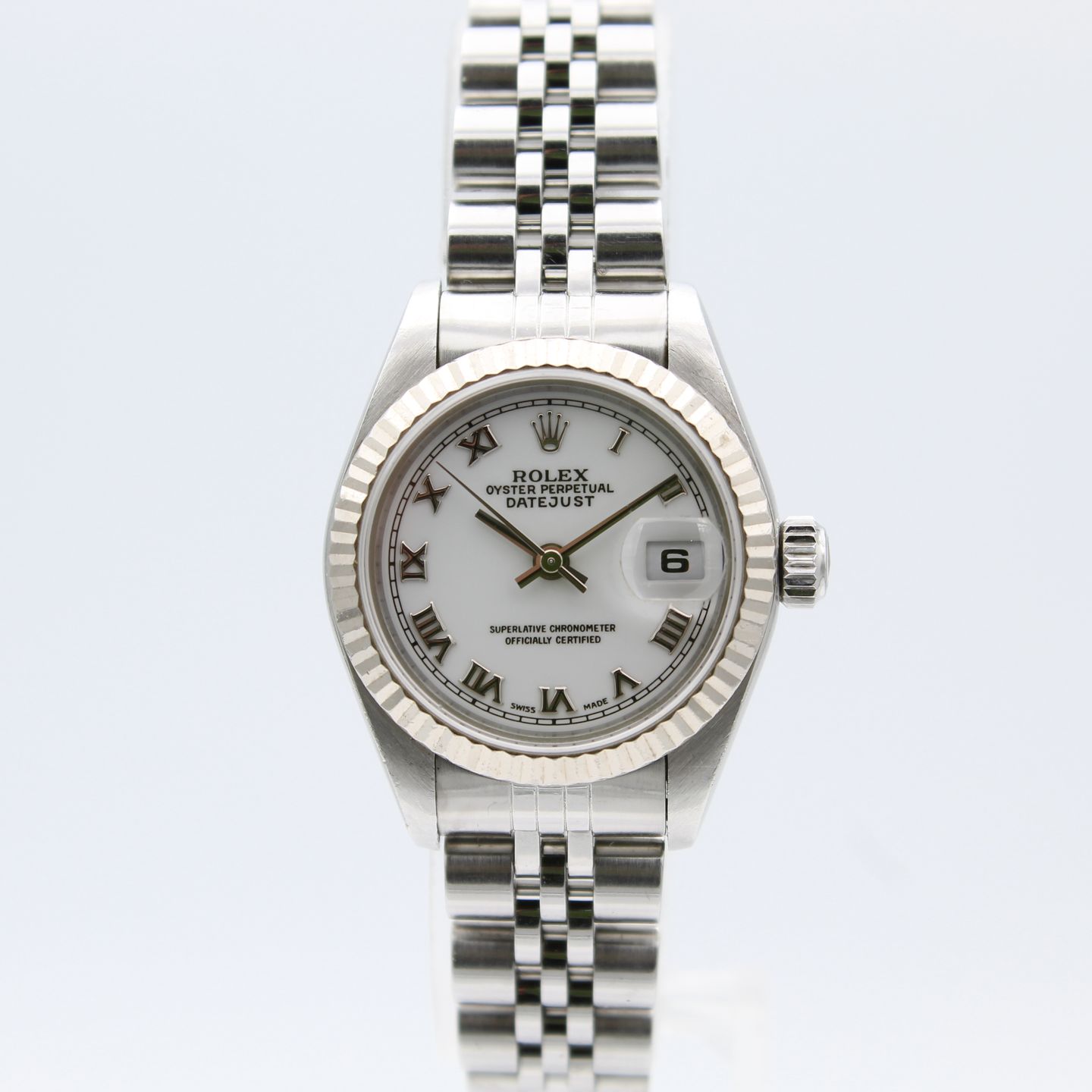 Rolex Lady-Datejust 69174 (1999) - White dial 26 mm Steel case (1/8)