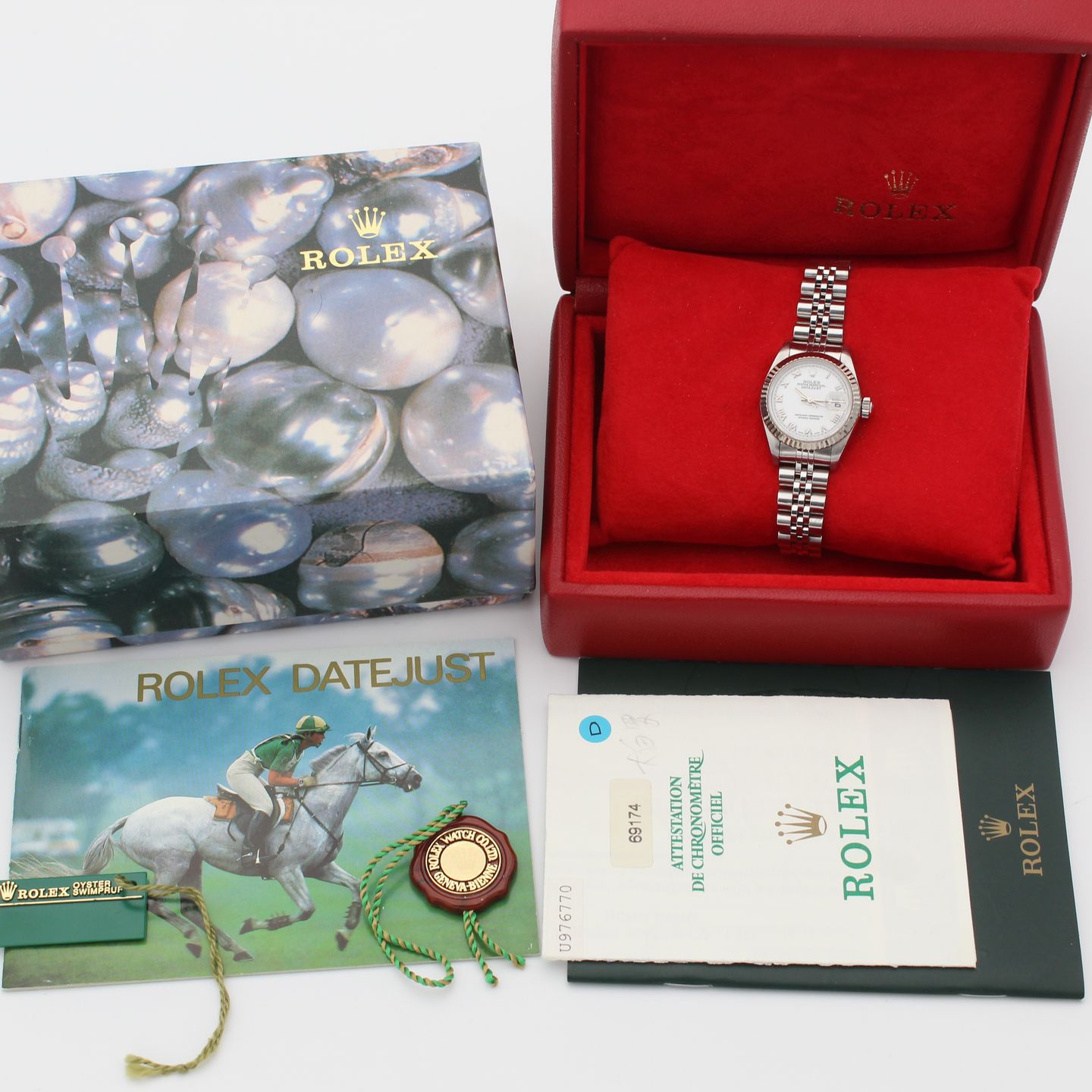 Rolex Lady-Datejust 69174 (1999) - White dial 26 mm Steel case (2/8)